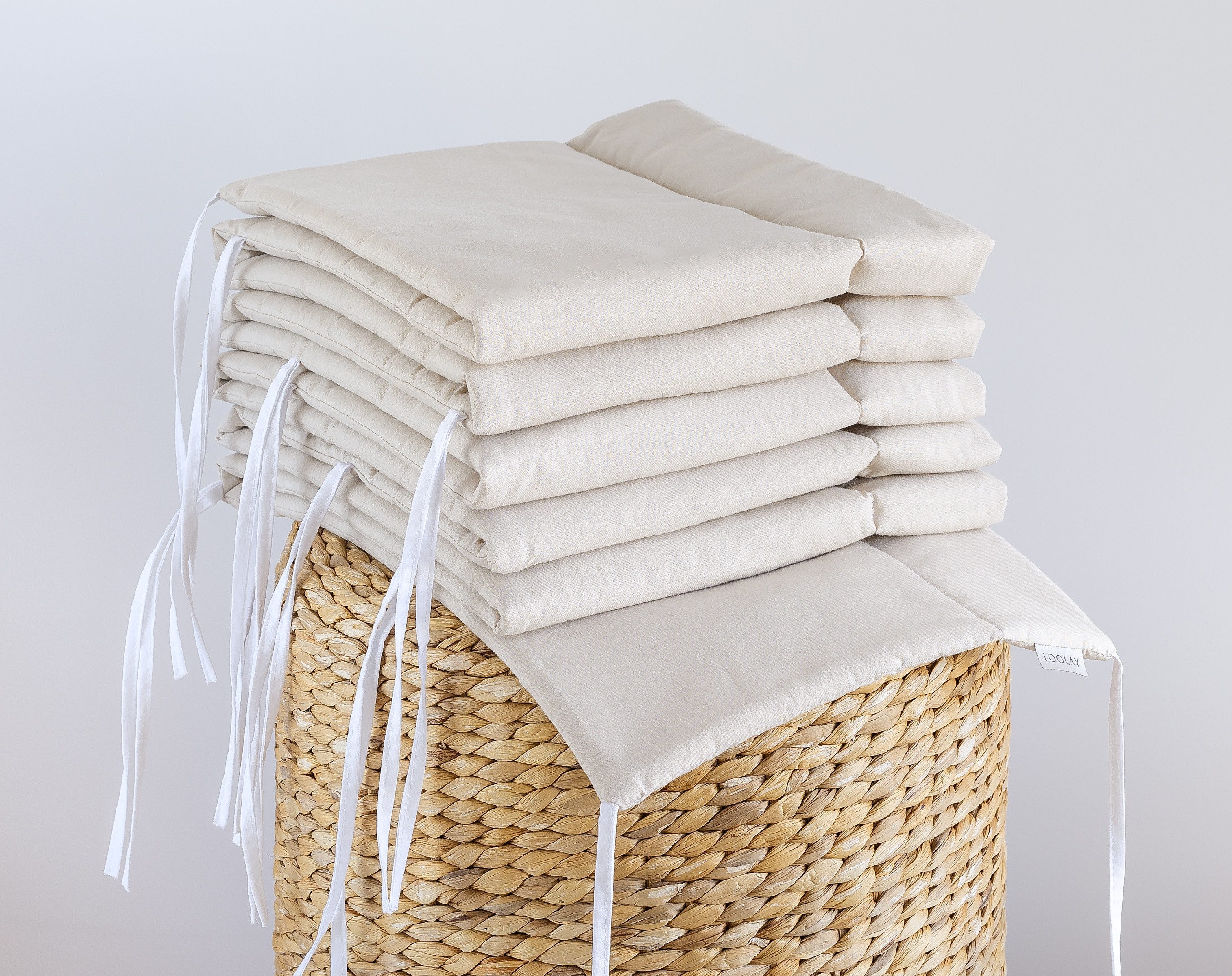 Loolay Bettnestchen BEIGE Taupe BIO-Baumwolle Atmungsaktives Babybett BETTU günstig online kaufen