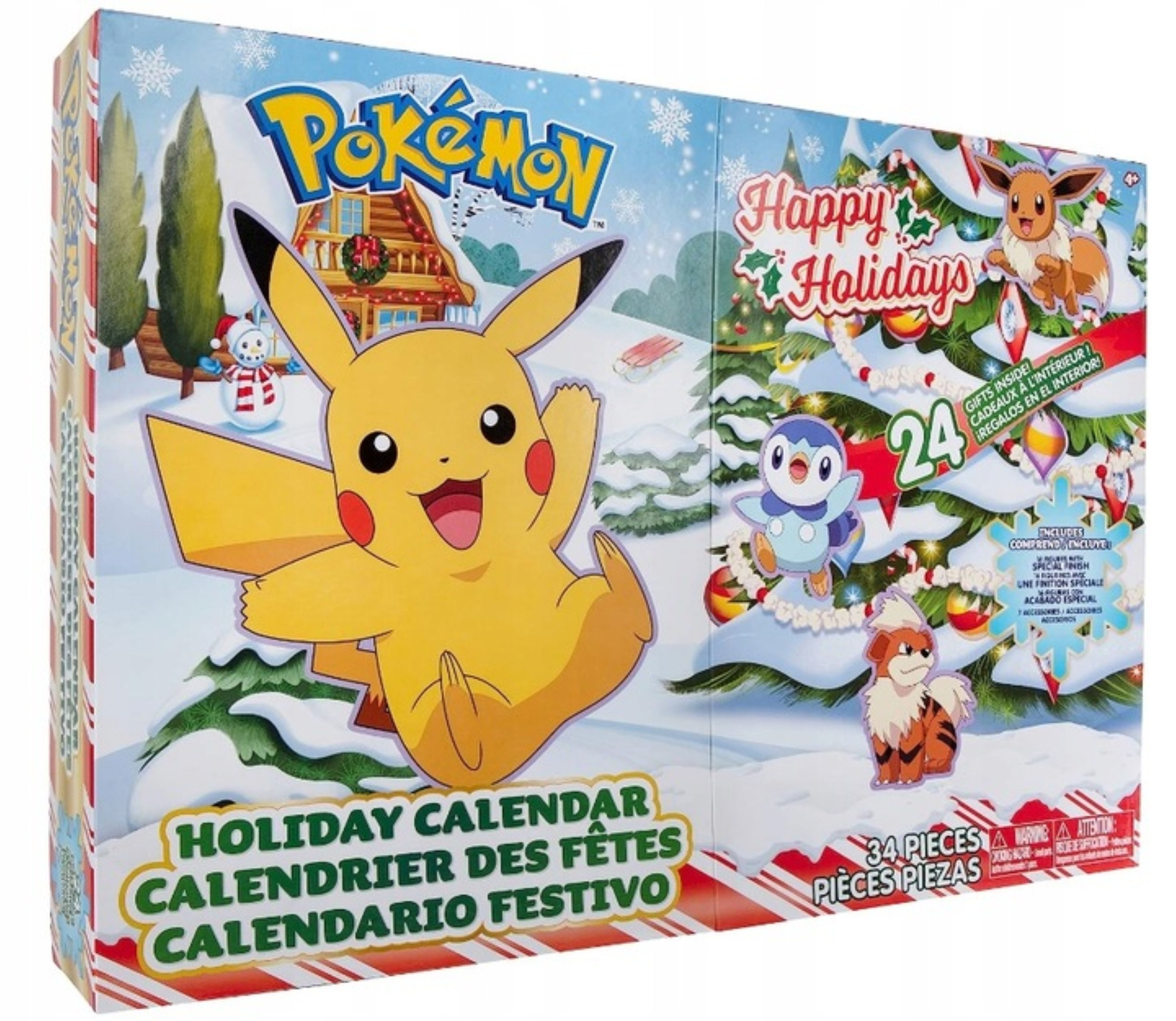 Festivalartikel Adventskalender Adventskalender POKÉMON Deluxe – 47 Teile Figuren & Zubehör Kinder (1-tlg)