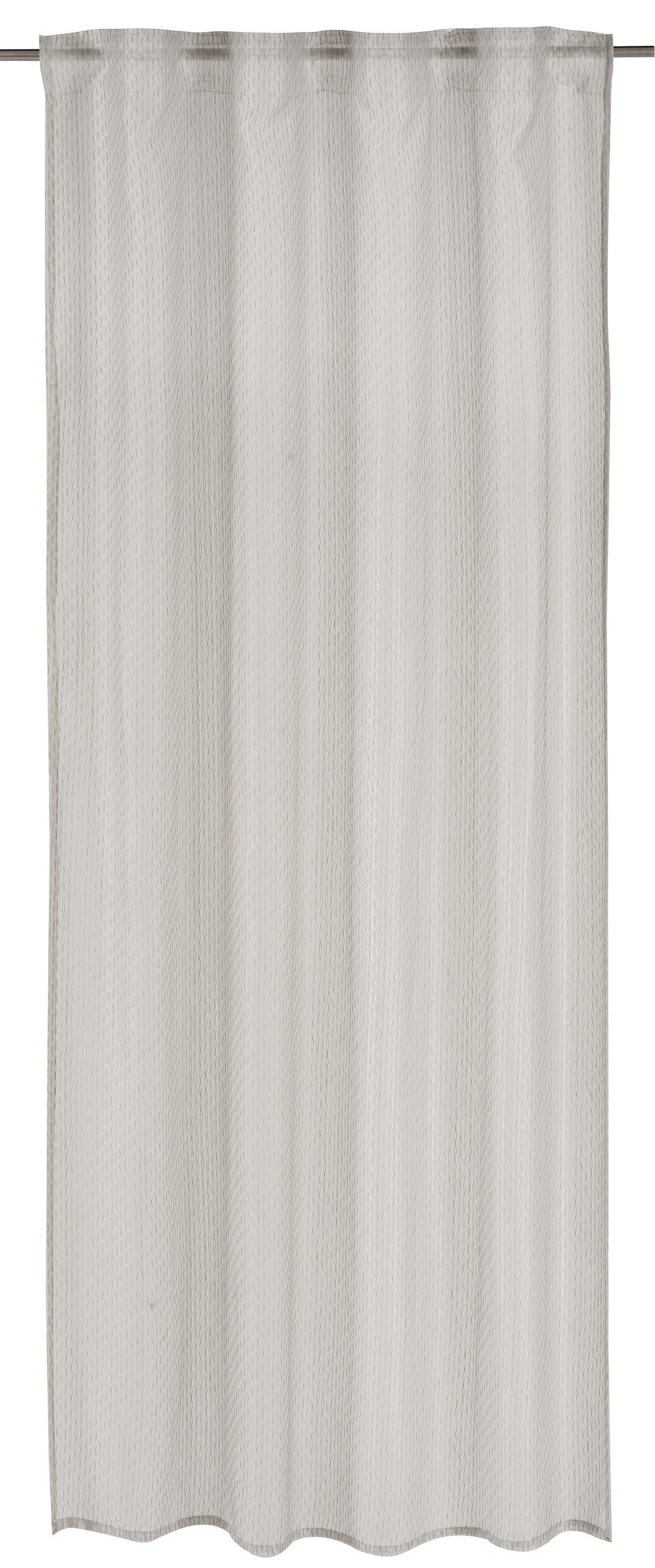ELBERSDRUCKE Vorhang Gardine mit verdeckten Schlaufen Unisono grau 255 x 140 cm (1 St), Multifunktionsband, halbtransparent, Polyester, einfarbig, grafisch, modern