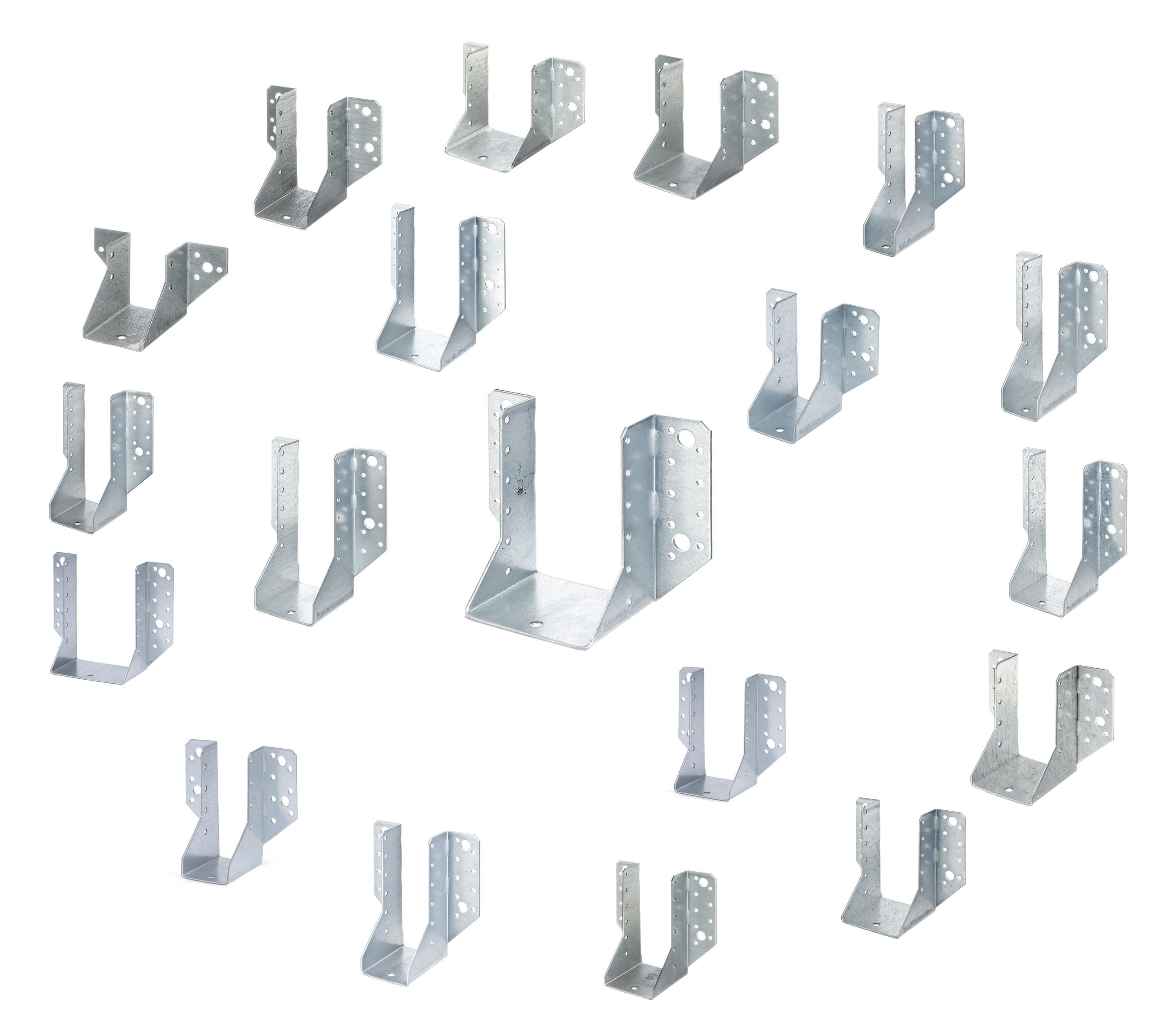 Alberts Winkelverbinder, 25x Balkenschuh Typ A, verzinkt, verschiedene Größen