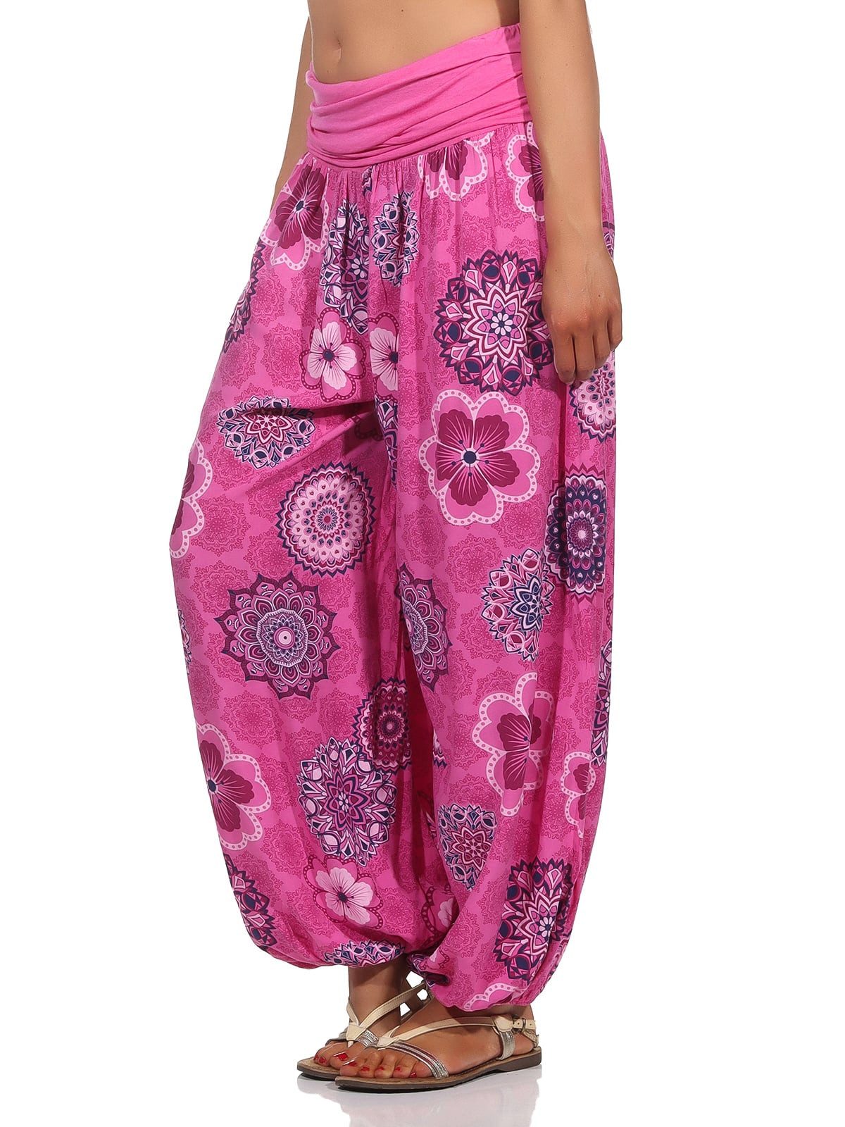 OriginalYou Haremshose Sommerhose Damen Boho Flatterhose leichte Yoga-Hose weites Bein luftige & leicht, hautfreundliches Material – Bild 3 von 5