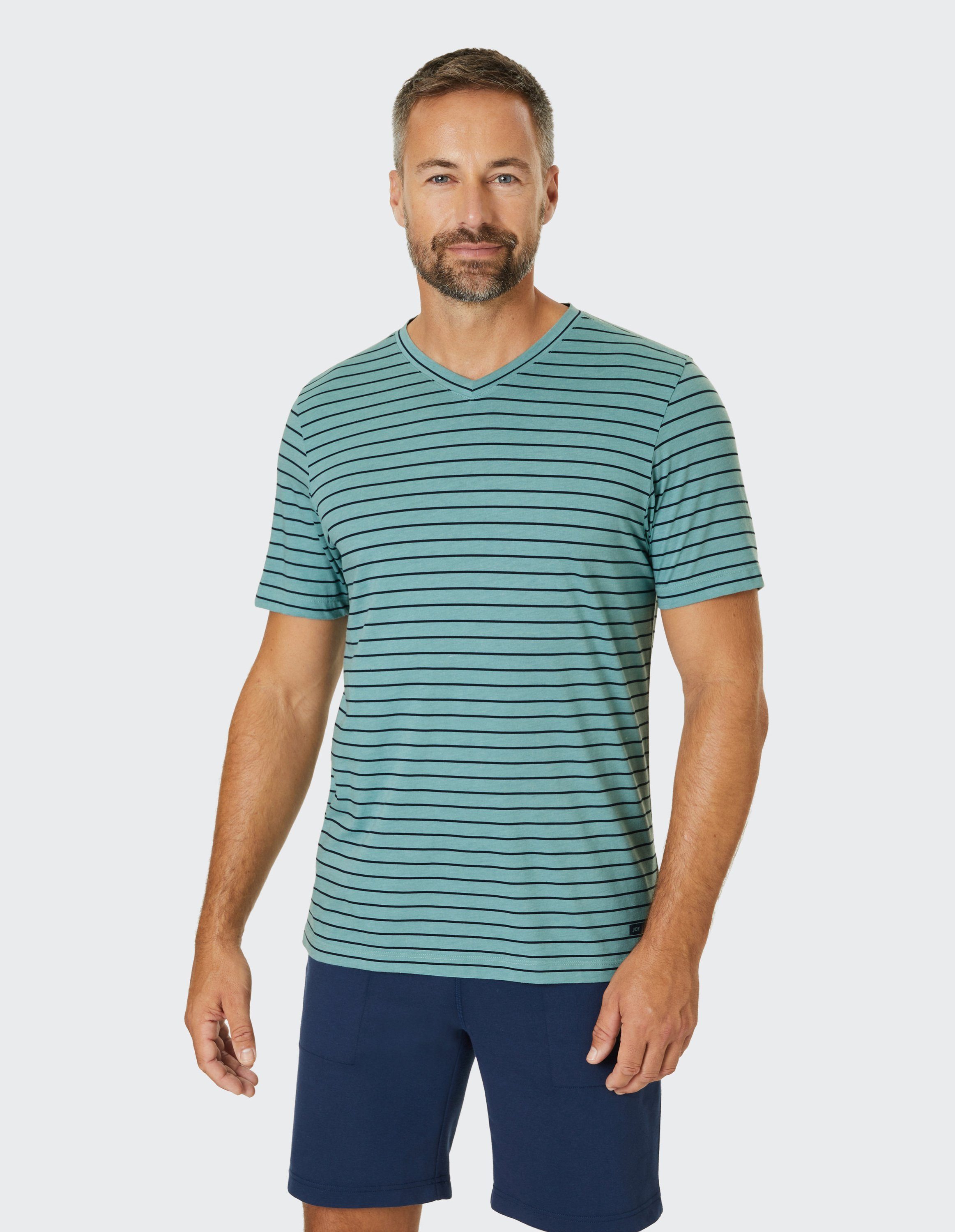stripes Joy T-Shirt green T-Shirt lake JANOSCH Sportswear