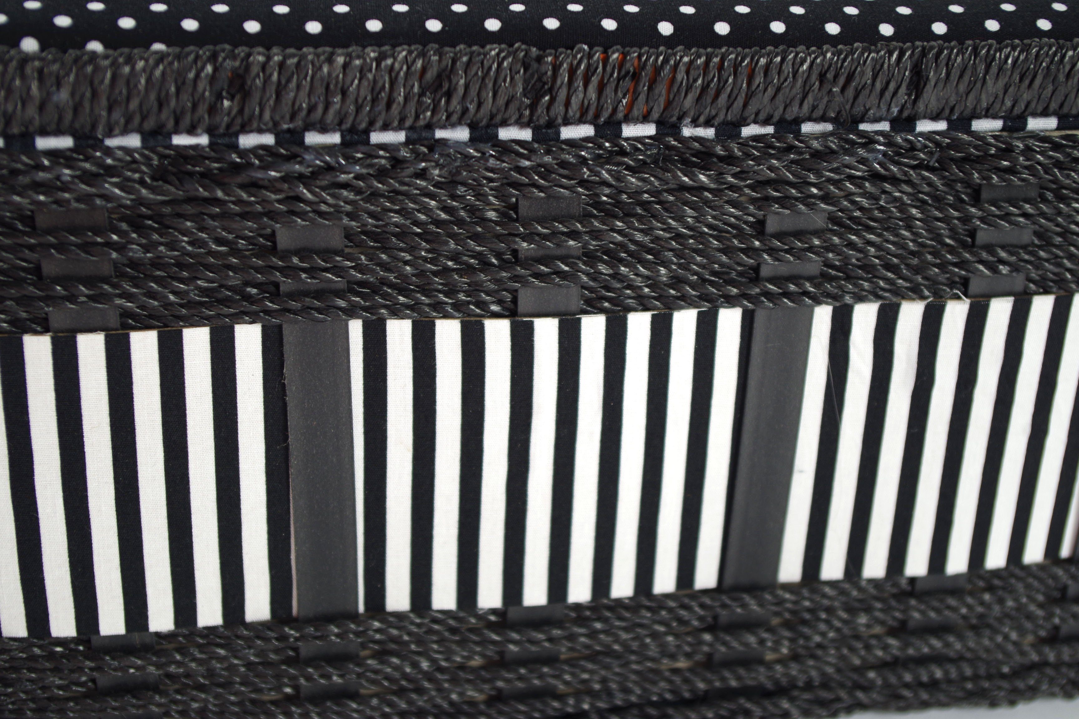 Kobolo Nähkorb Nähkästchen schwarz/weiß rechteckig -Textileinsatz