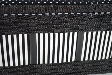 Kobolo Nähkorb Nähkästchen rechteckig schwarz/weiß -Textileinsatz