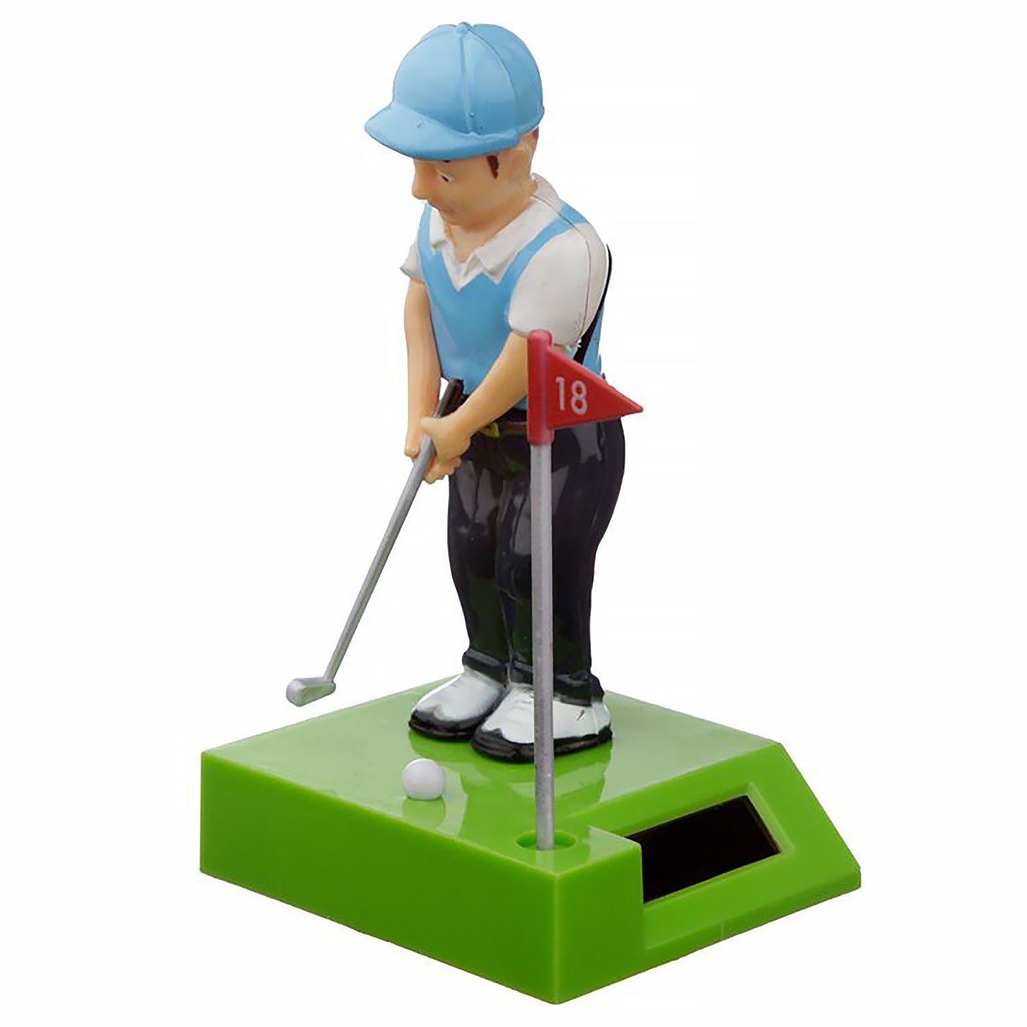 Puckator Actionfigur Golfspieler Solar Wackelfigur