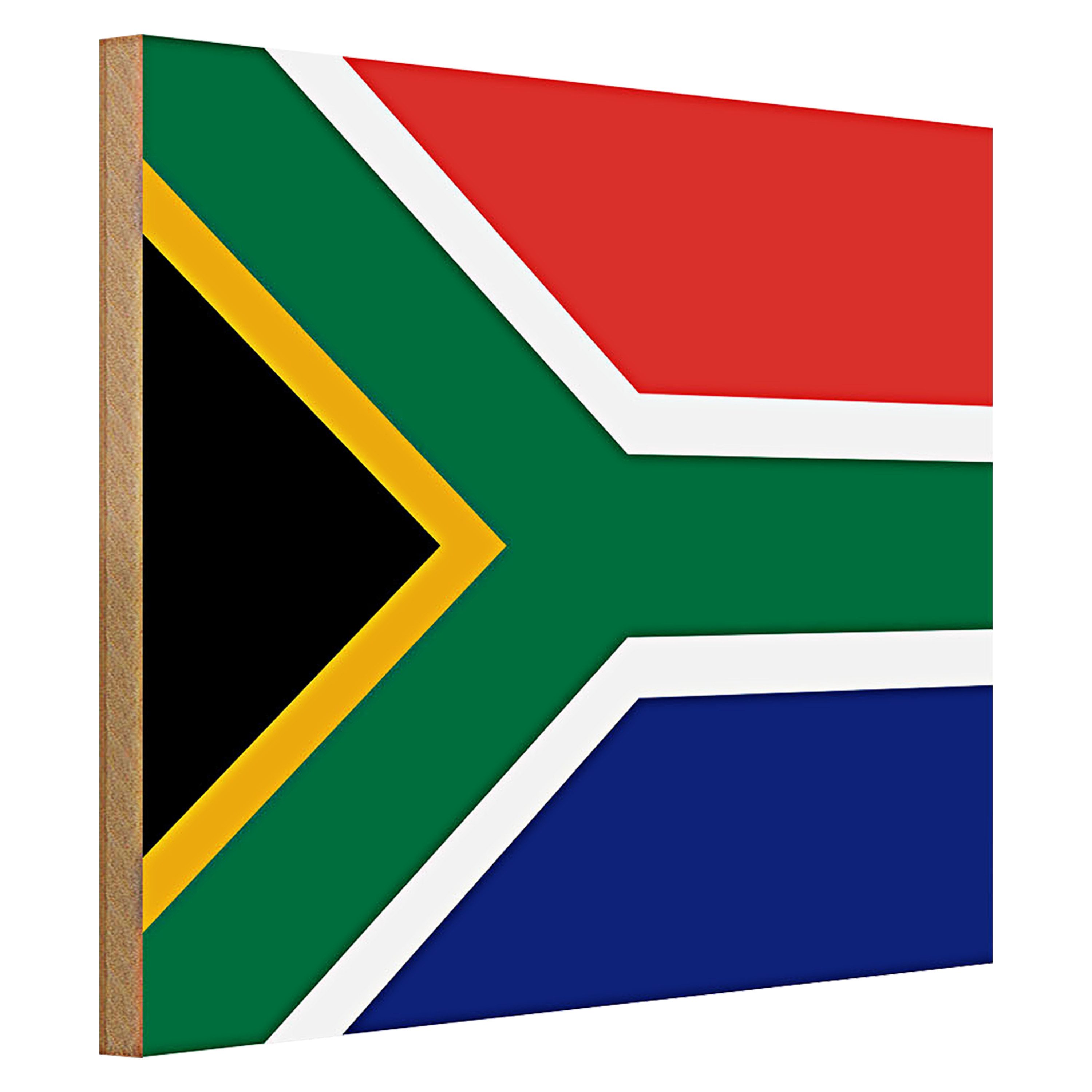 Roomando Holzbild Flagge Südafrika 40x30cm Flag of South Africa