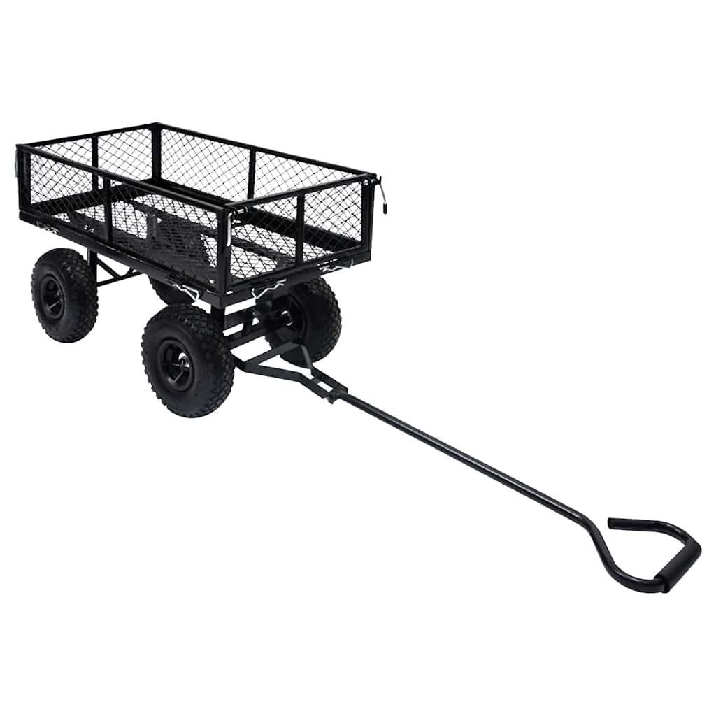 vidaXL Rollwagen Gartenwagen Schwarz 250 kg, (1 St)