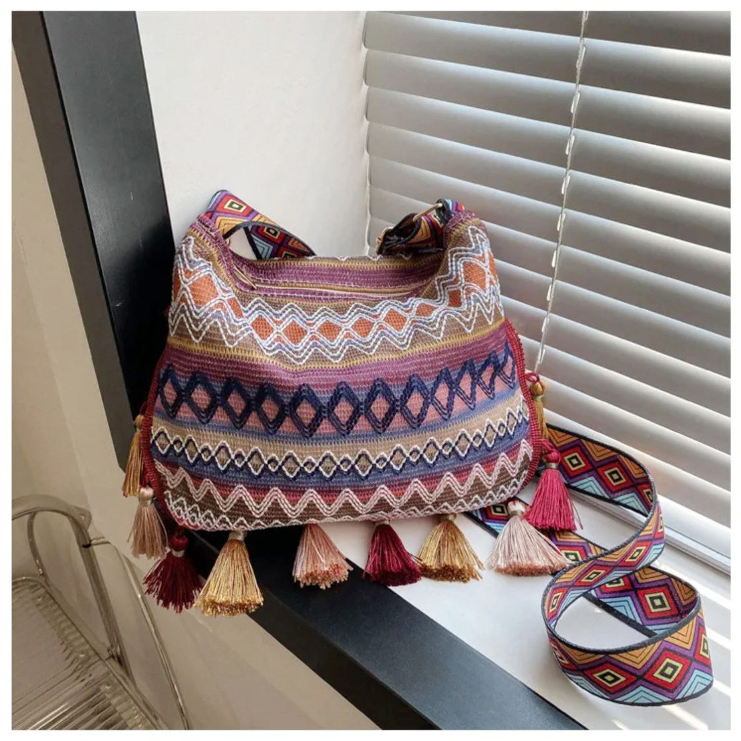 KARMA Umhängetasche Boho Handtasche Damen bunt günstig online kaufen