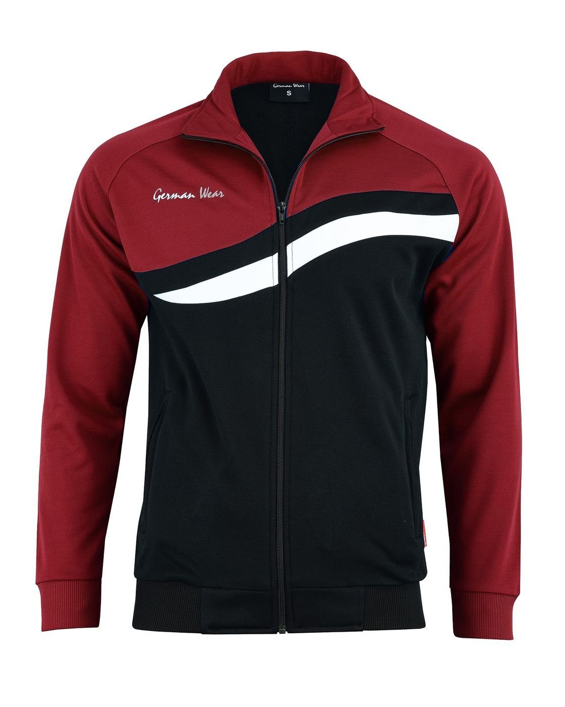 Doppellagig Jogginganzug Sportanzug German Herren Wear GW779k, Weinrot Trainingsanzugs Trainingsanzug