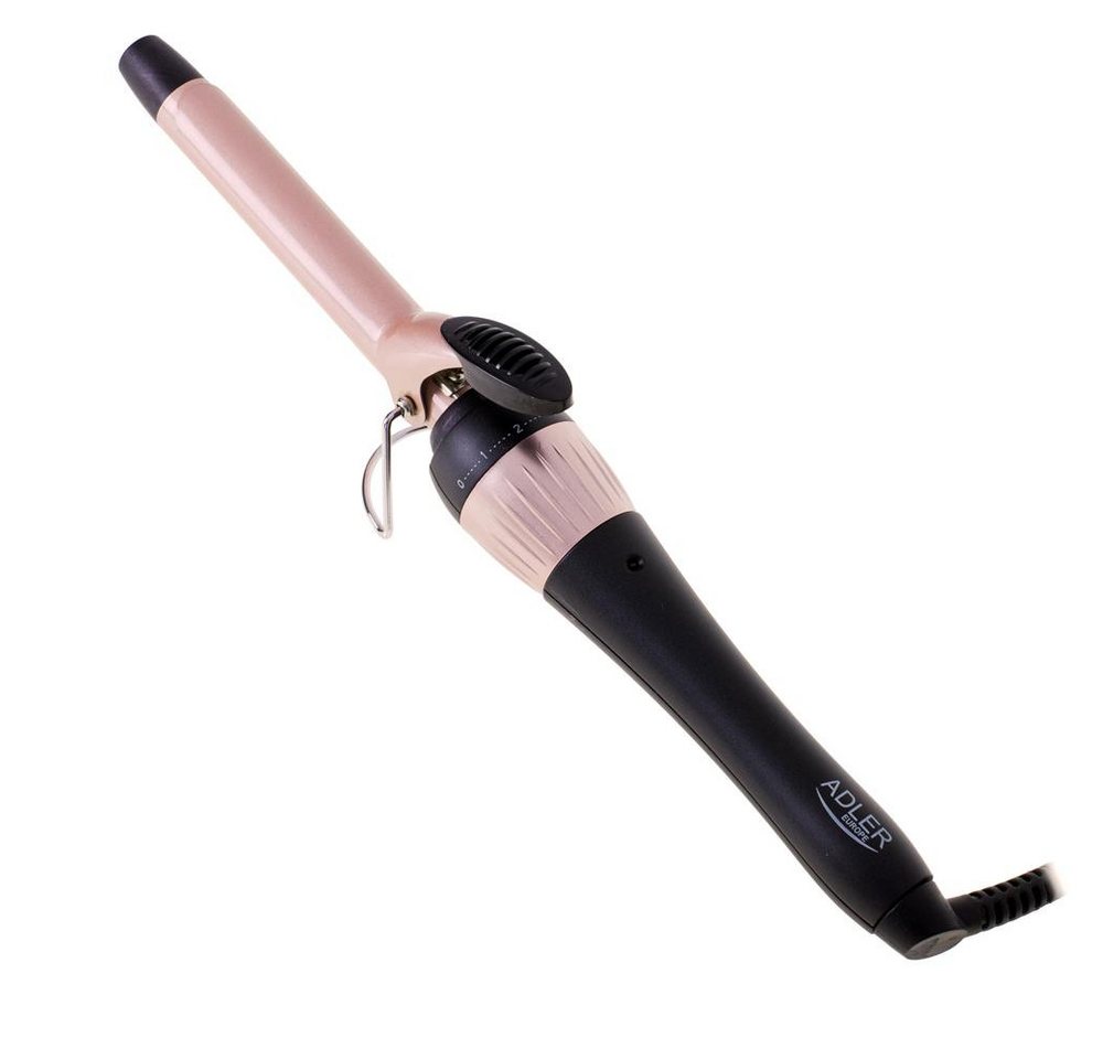 Adler Lockenstab AD 2116, mit Temperatursteuerung, Keramikbeschichtung, rosa / schwarz