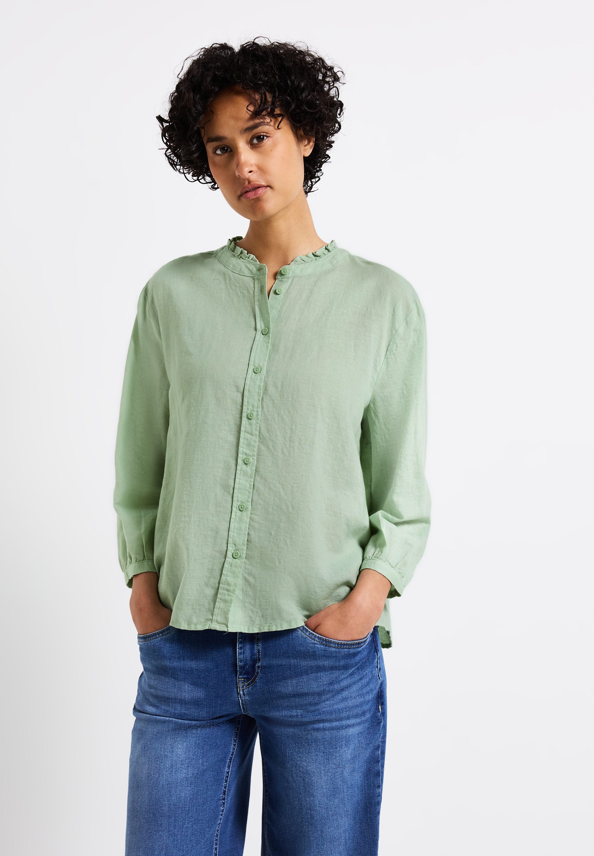 STREET ONE Rüschenbluse farbig günstig online kaufen