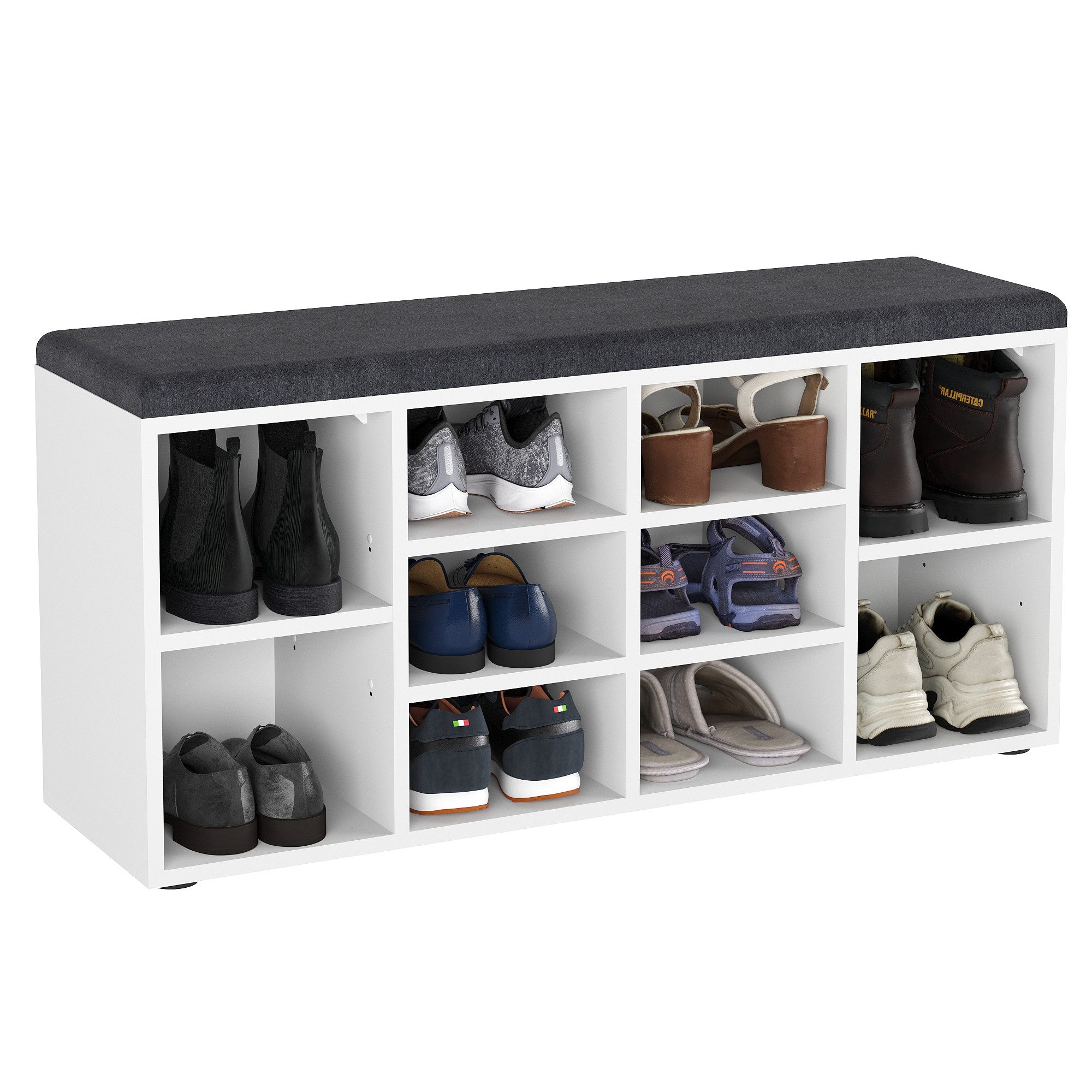 KOMTO Schuhbank Schuhregal Schuhschrank mit Sitzbank Bank Stauraum Garderob günstig online kaufen