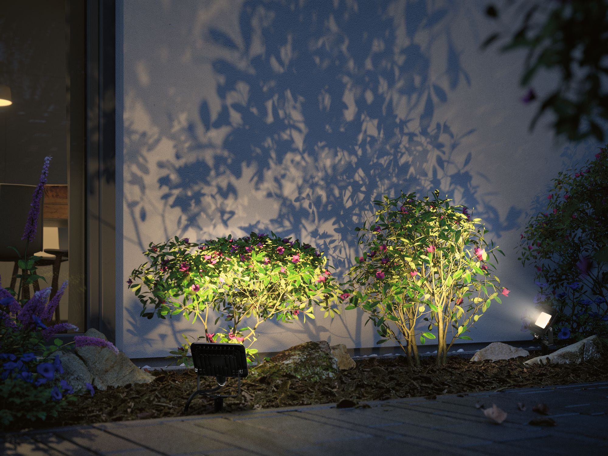 Paulmann LED Gartenstrahler Flood, LED fest integriert, Warmweiß, LED-Modul