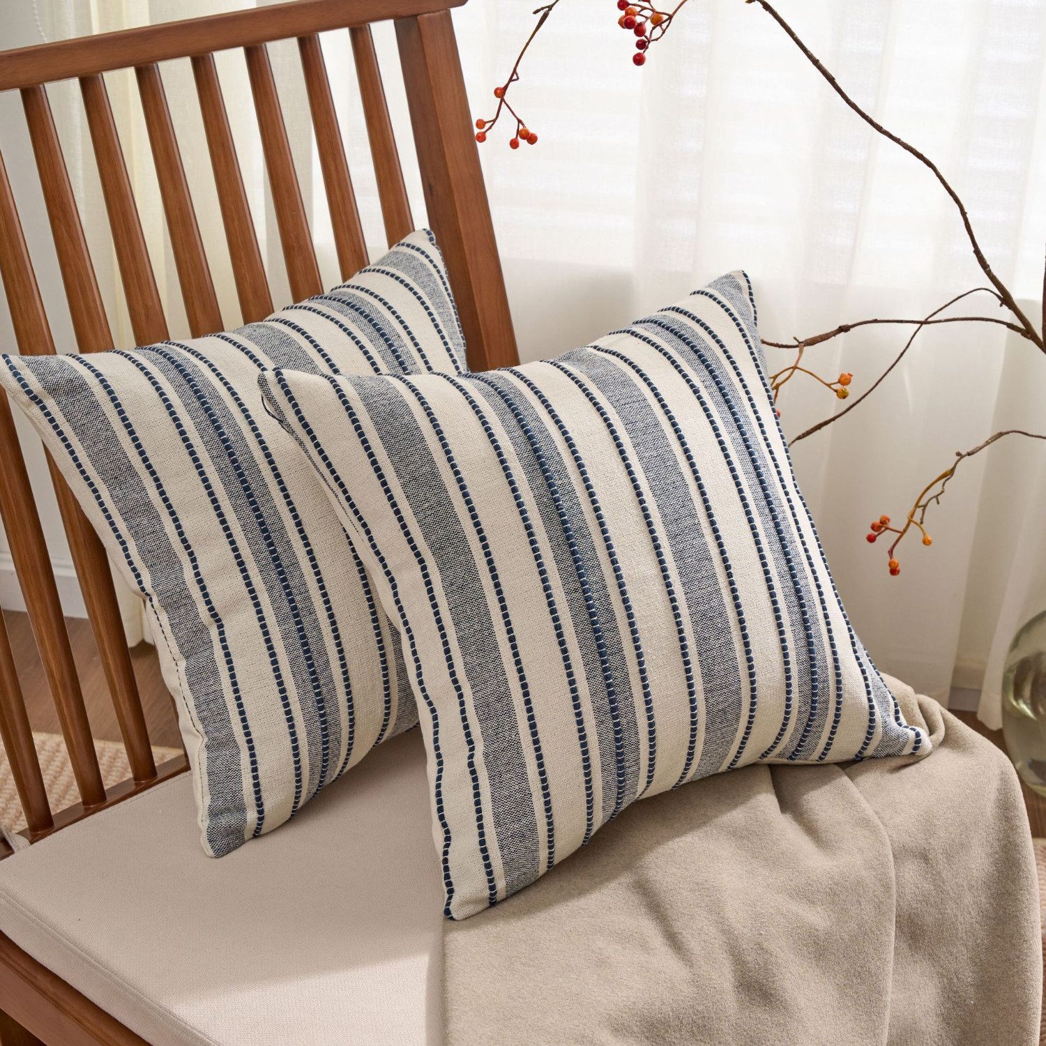 BYSURE Kissenbezug, (2 Stück), Gestreifter Kissenbezug günstig online kaufen
