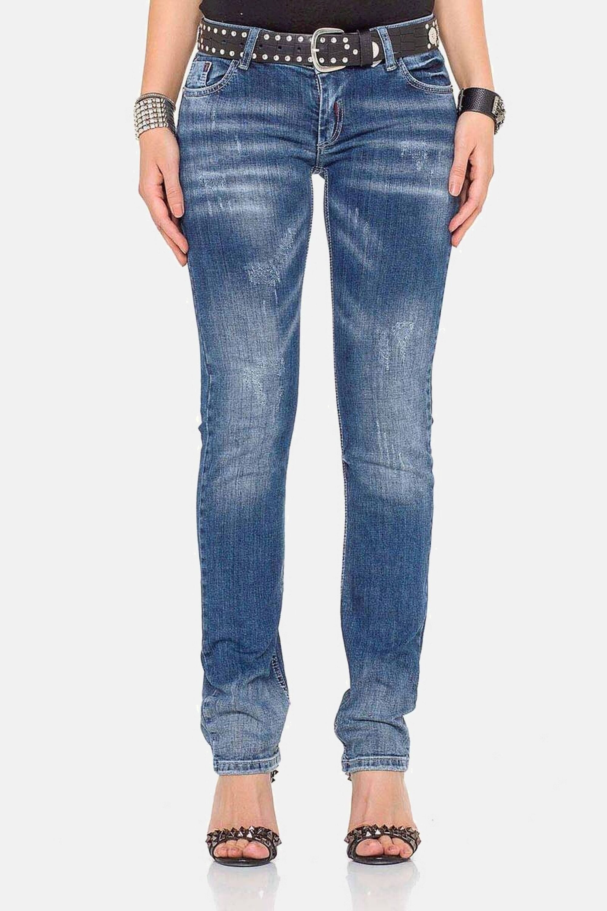 Cipo & Baxx Slim-fit-Jeans Jeans mit 5-Pocket-Look, WD-364