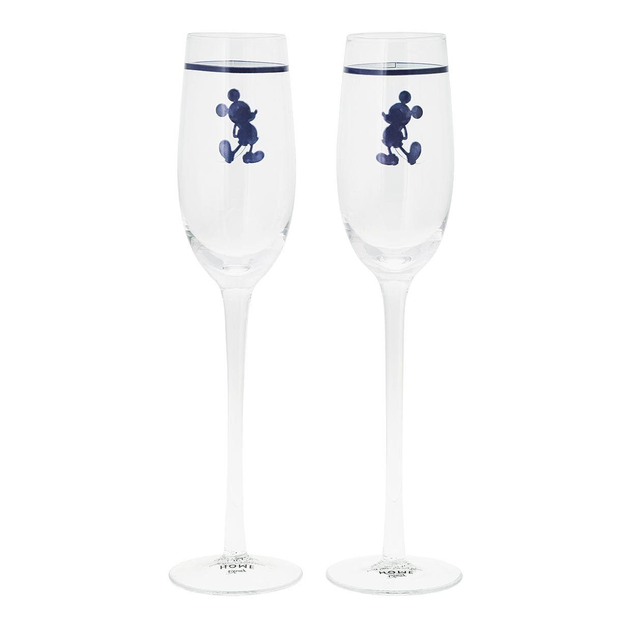 Disney Champagnerglas Champagnerglas Disney Designer Mickey Maus 2er Set Geschenkverpackung