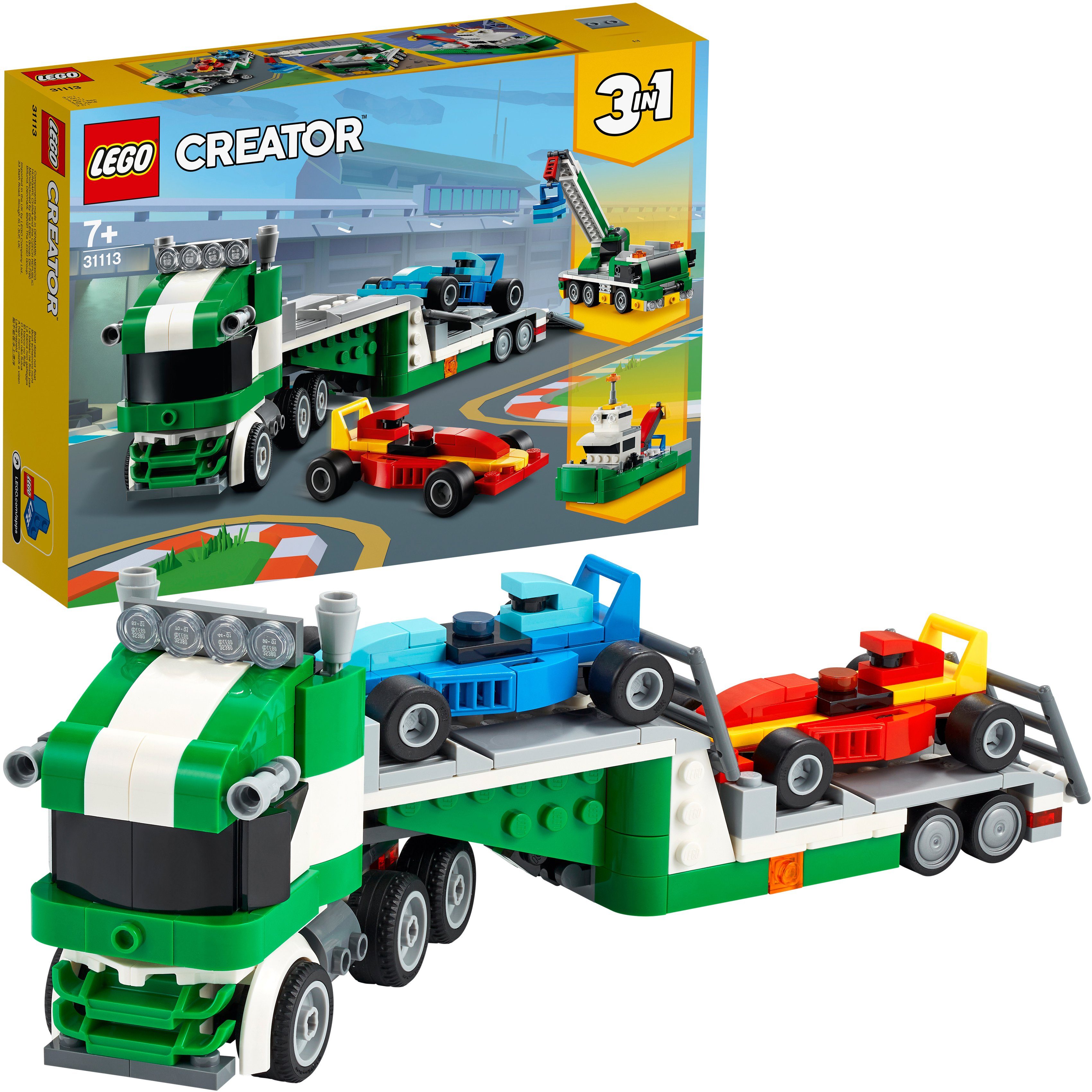 Image of LEGO 31113 Rennwagentransporter Bausatz, Mehrfarbig