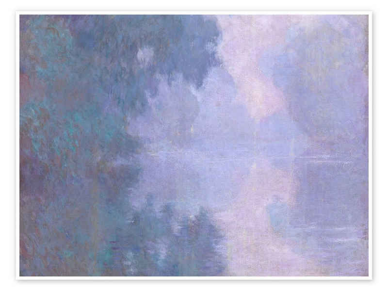 Posterlounge Poster Claude Monet, Ein Morgen an der Seine bei Giverny, Wohnzimmer Malerei
