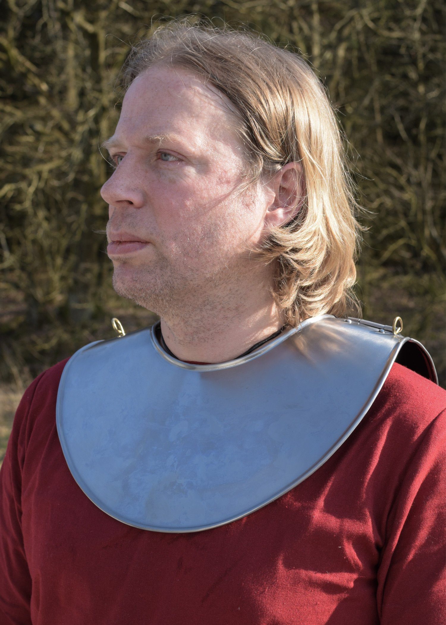 Ritter-Kostüm Gladiatorenkragen aus Stahl