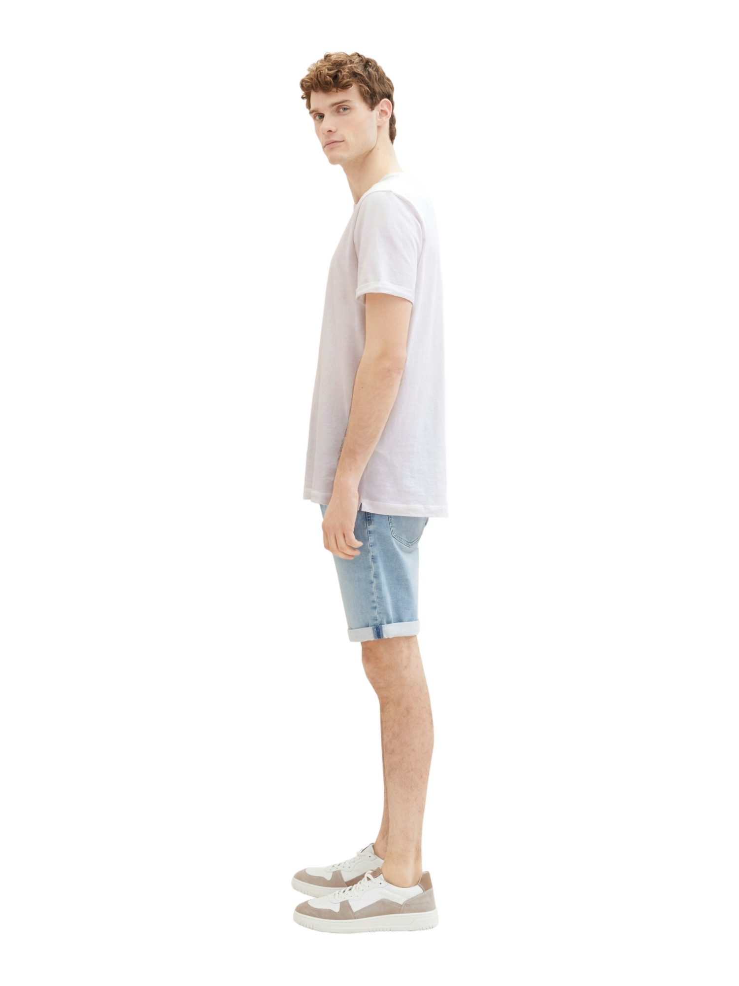TOM TAILOR Bermudas N blau, Casual, Baumwolle, Unifarben, Slim Fit, Mittel