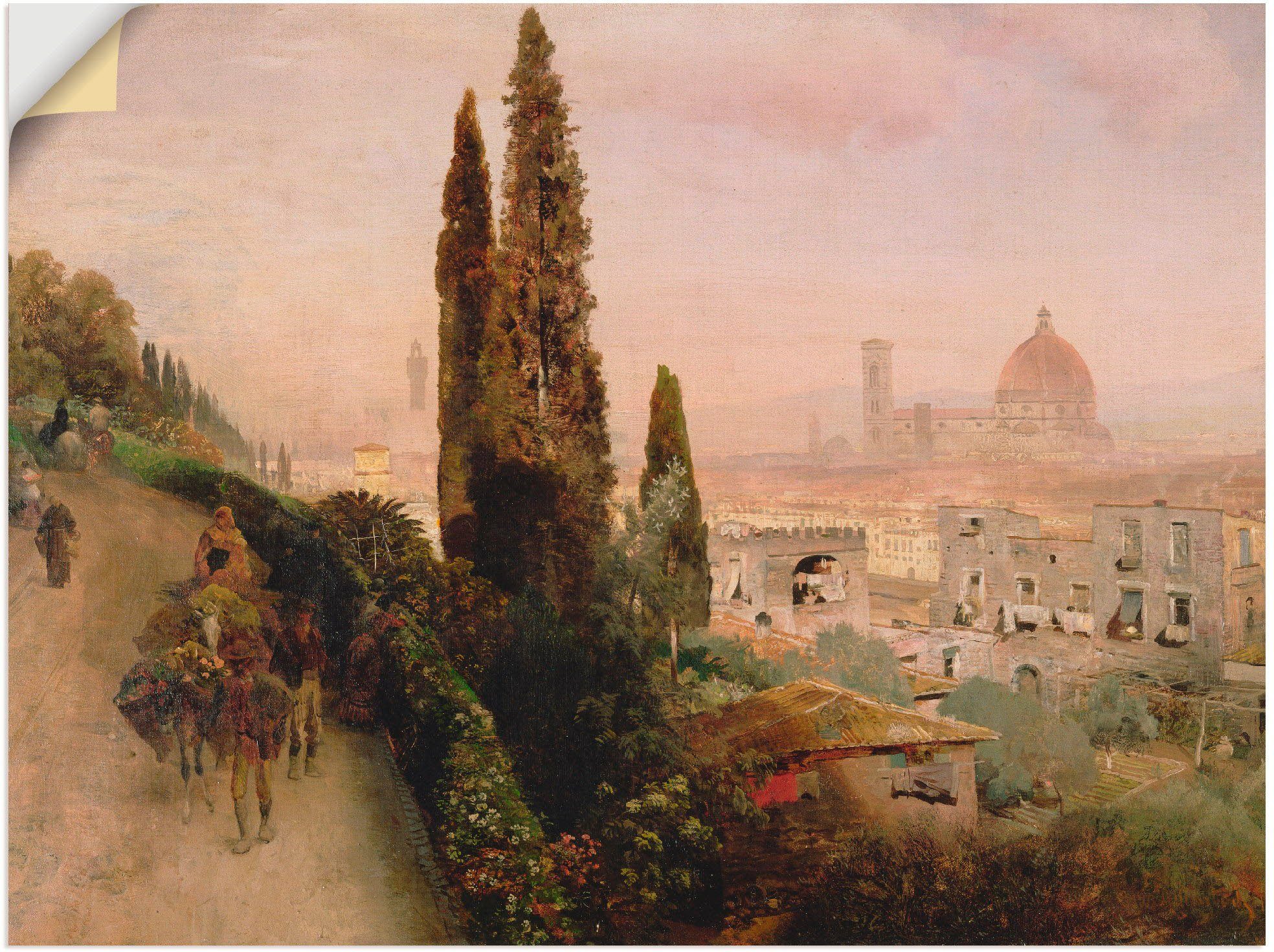 Artland Wandbild Florenz., Italien (1 St), als Leinwandbild, Wandaufkleber oder Poster in versch. Größen