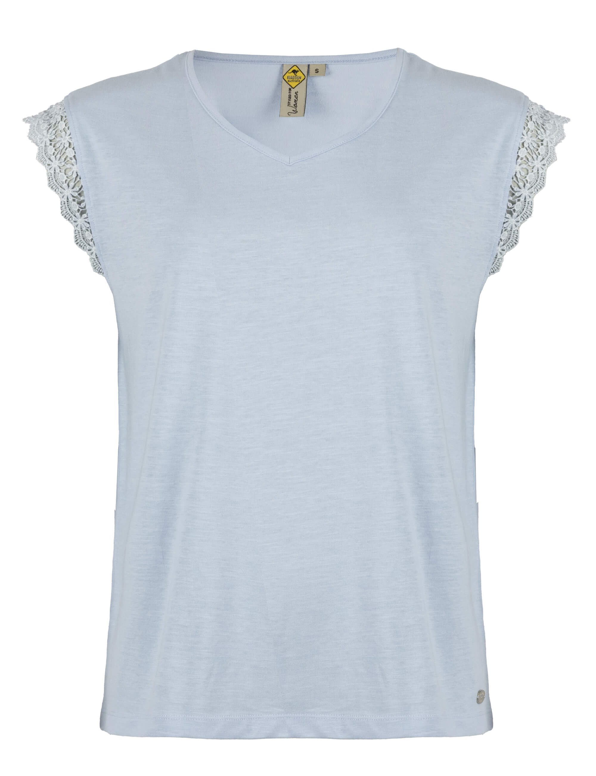 ROADSIGN australia Tanktop Soft Detail (1, 1-tlg., 1) Spitzendetails an den Schultern, aus Baumwolle, feminin geschnitten