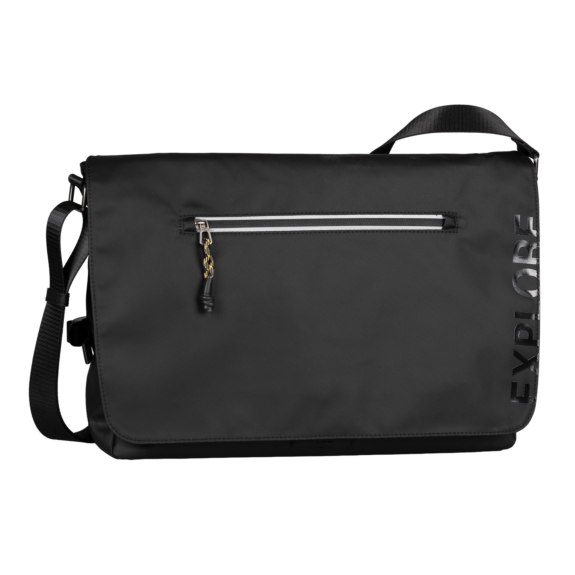camel active Messenger Bag Explore, Herren Umhängetasche mit reflektierende Reißverschlüsse