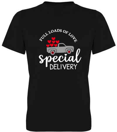 G-graphics T-Shirt »Full Loads of love – Special delivery« Herren T-Shirt, mit trendigem Frontprint, Aufdruck auf der Vorderseite, Spruch/Sprüche/Print/Motiv, für jung & alt