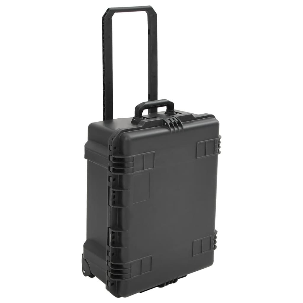 vidaXL Kameratasche Koffer für Flugreise Tragbar Schwarz 62,5x50x28,5 cm PP