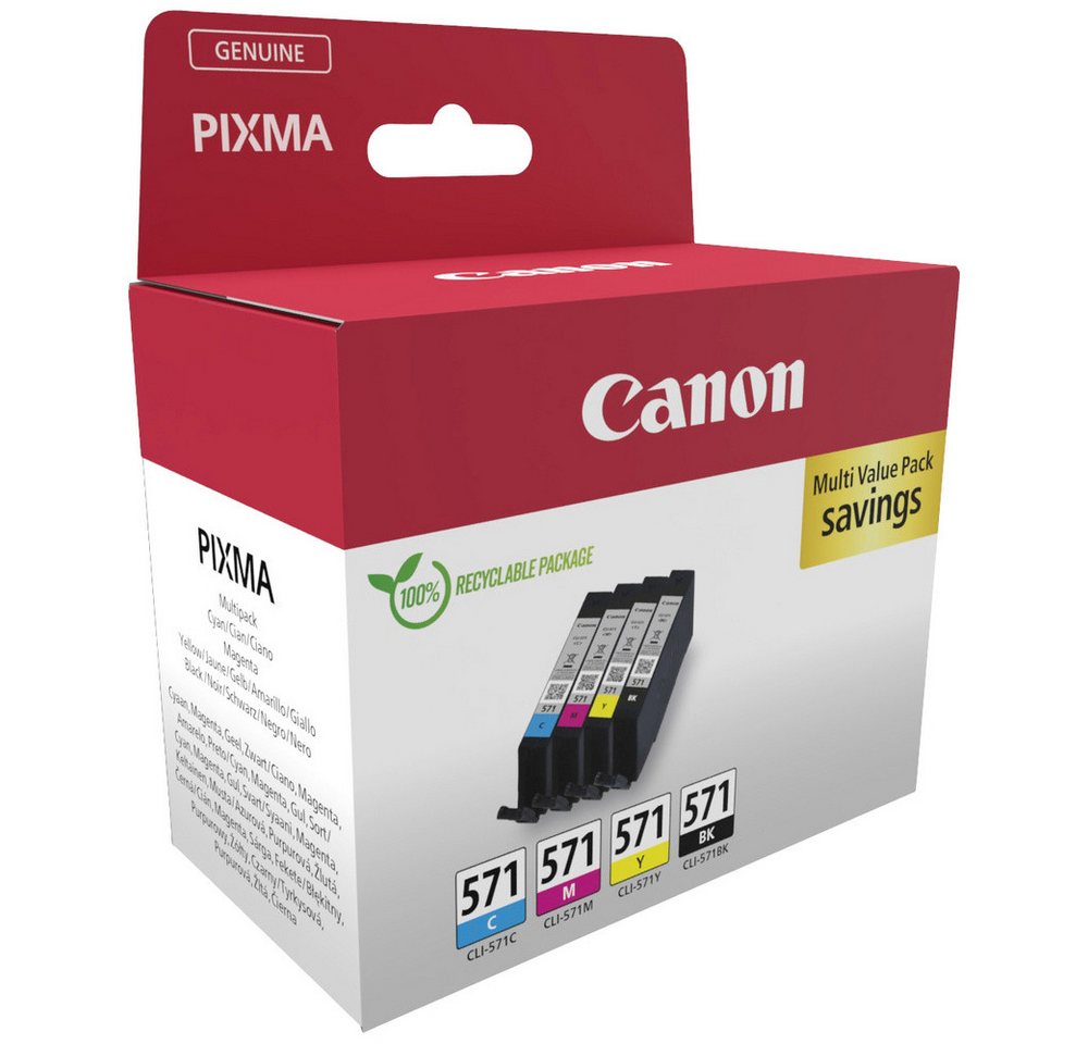 Thumbnail - Canon Druckerpatrone CLI-571 C/M/Y/BK Multipack Original Kombi-Pack Sc Tintenpatrone