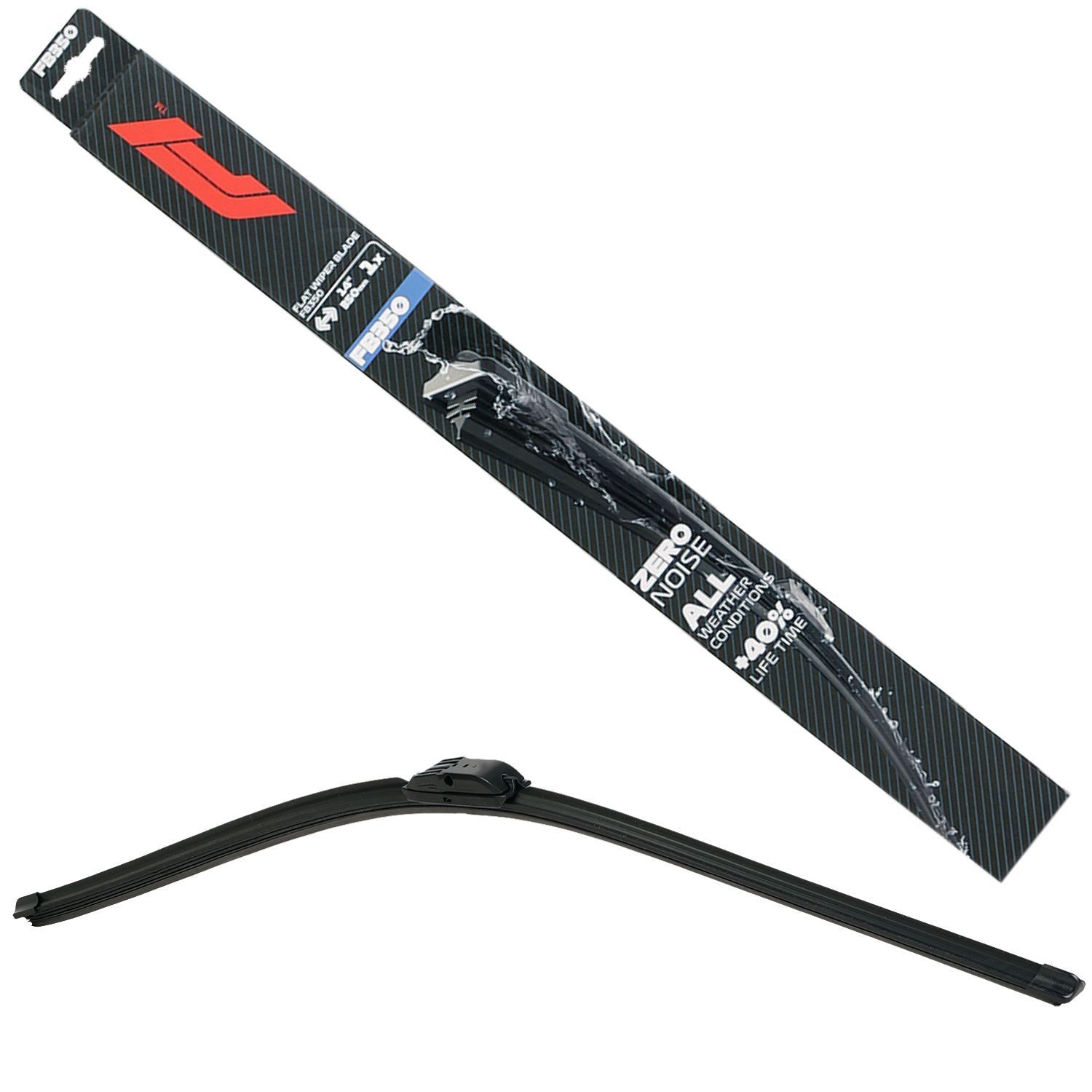 Formula 1 Scheibenwischblätter F1 FB330 Wischerblatt 330mm Scheibenwischer, vorne, (Packung), 13" Flachbalkenwischer Spoiler Multi Adapter-System Fahrer Beifahrer