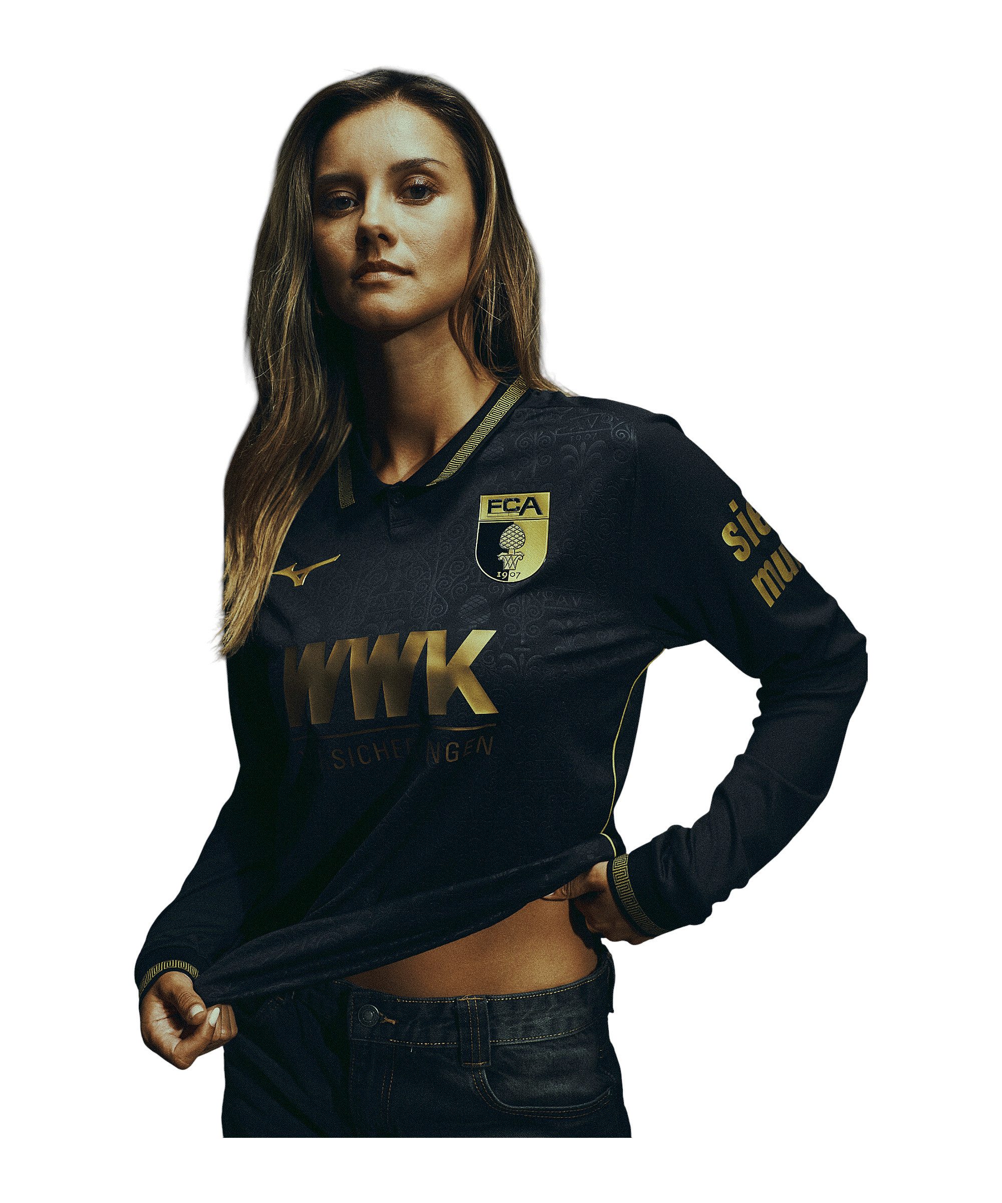 Mizuno Fußballtrikot Mizuno FC Augsburg Longsleeve Trikot 3rd 2025/2026 1. Bundesliga