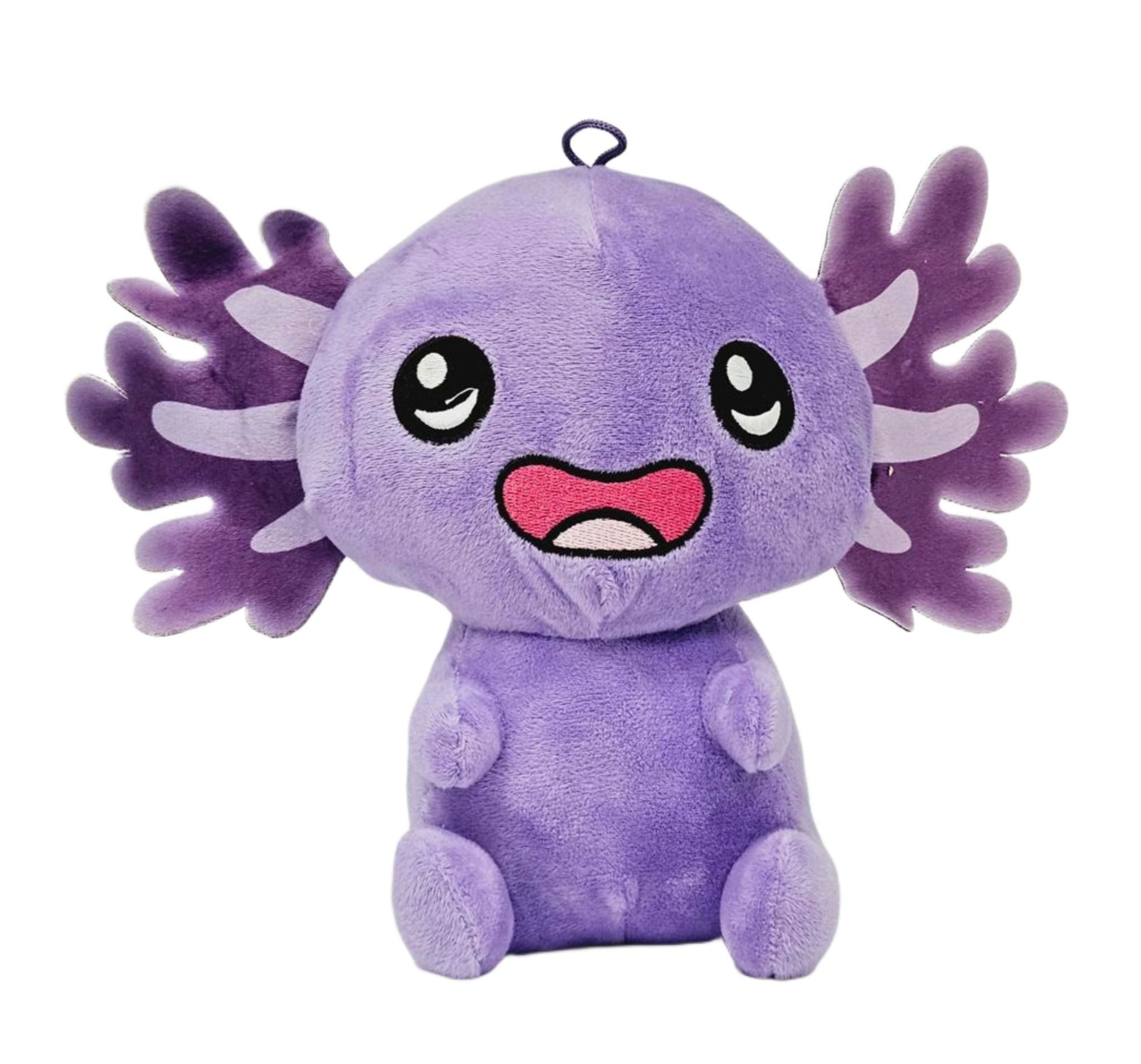 Kuscheltier Axolotl Kuscheltier Echse Molch Figur Plüsch 18 cm Plüsch lila