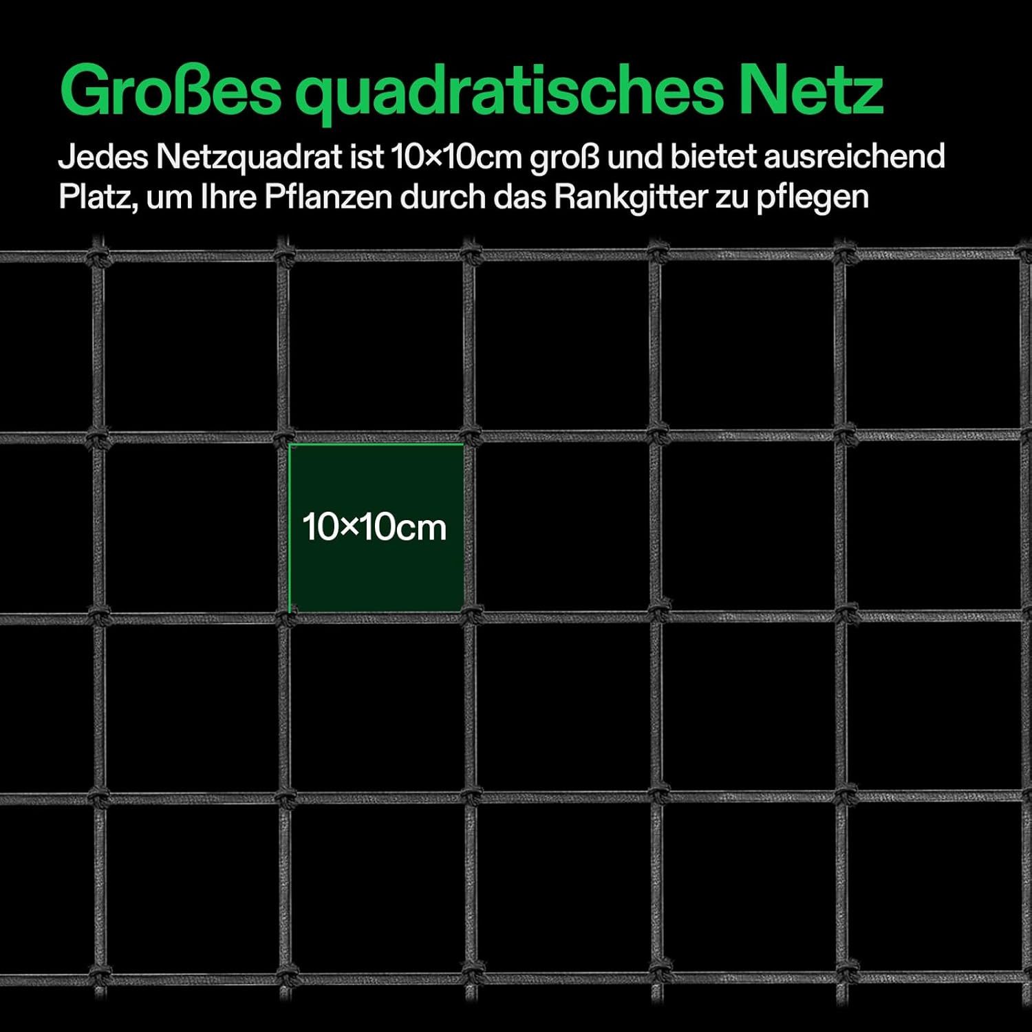 VIVOSUN Rankhilfe VIVOSUN Trellis Netz mit 4 Haken, 60x60 cm