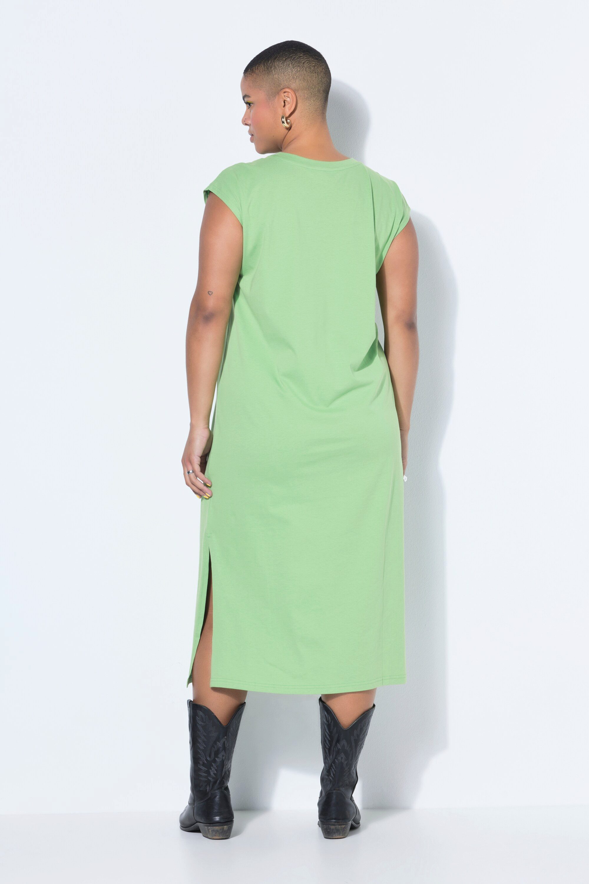 Studio Untold Jerseykleid Jersey-Midikleid oversized ärmellos Seitenschlitze