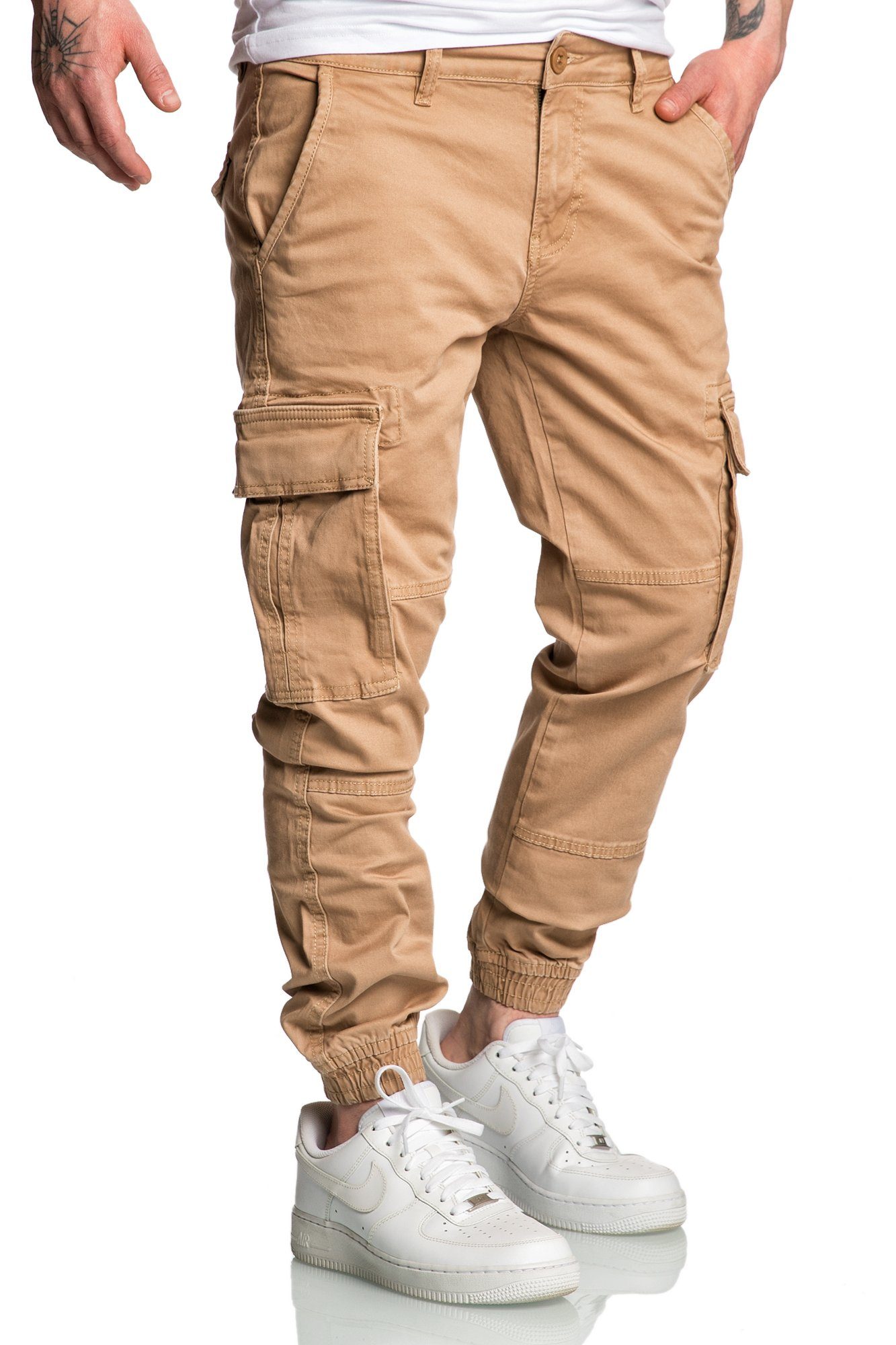 Amaci&Sons Chinohose PLANO Cargo Jogger-Chino Herren Cargo Jogger Chino Jeans Hose – Bild 3 von 5