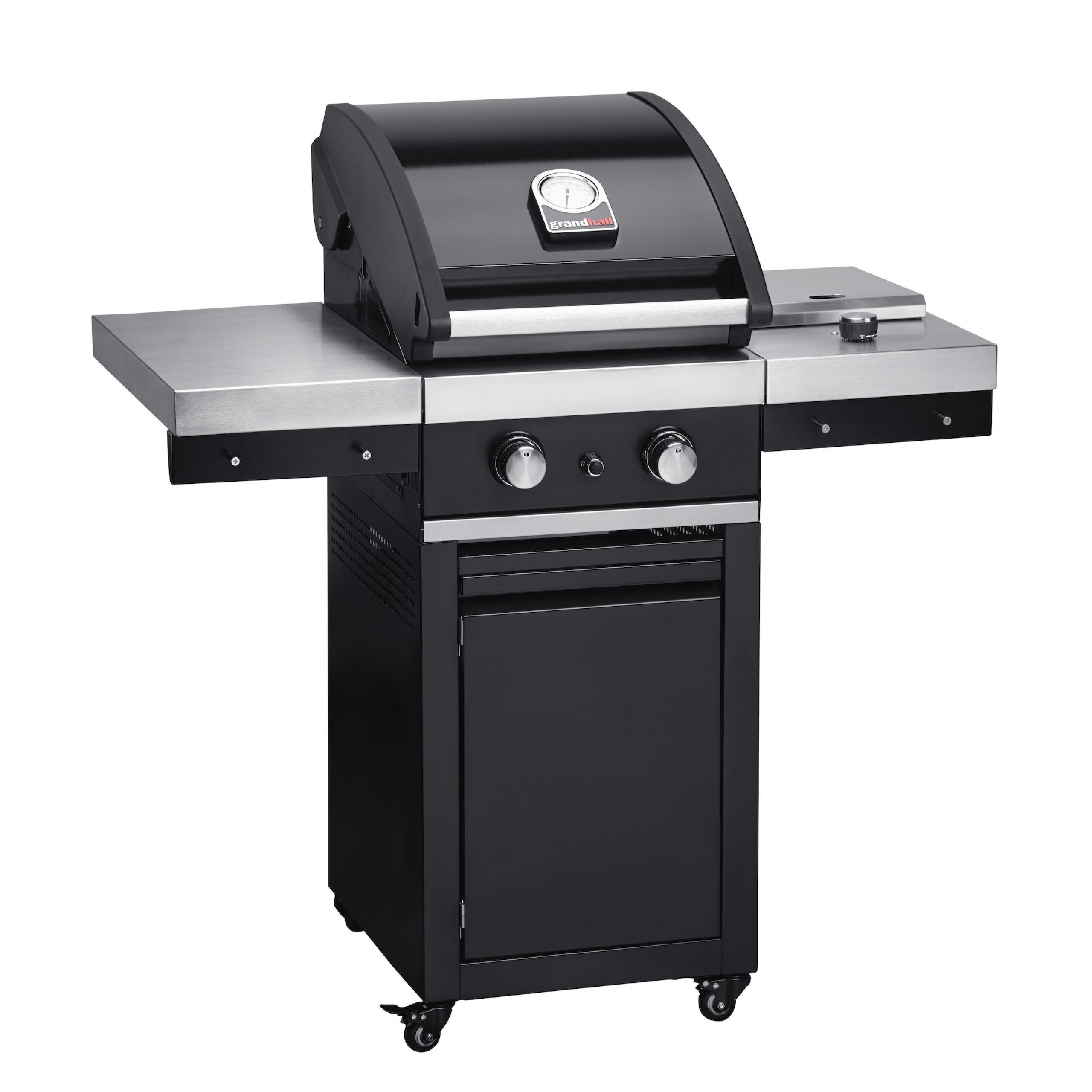 GrandHall Gasgrill Grandhall Gasgrill Classic G2 Trolley 2 Brenner, 1 Seitenbrenner