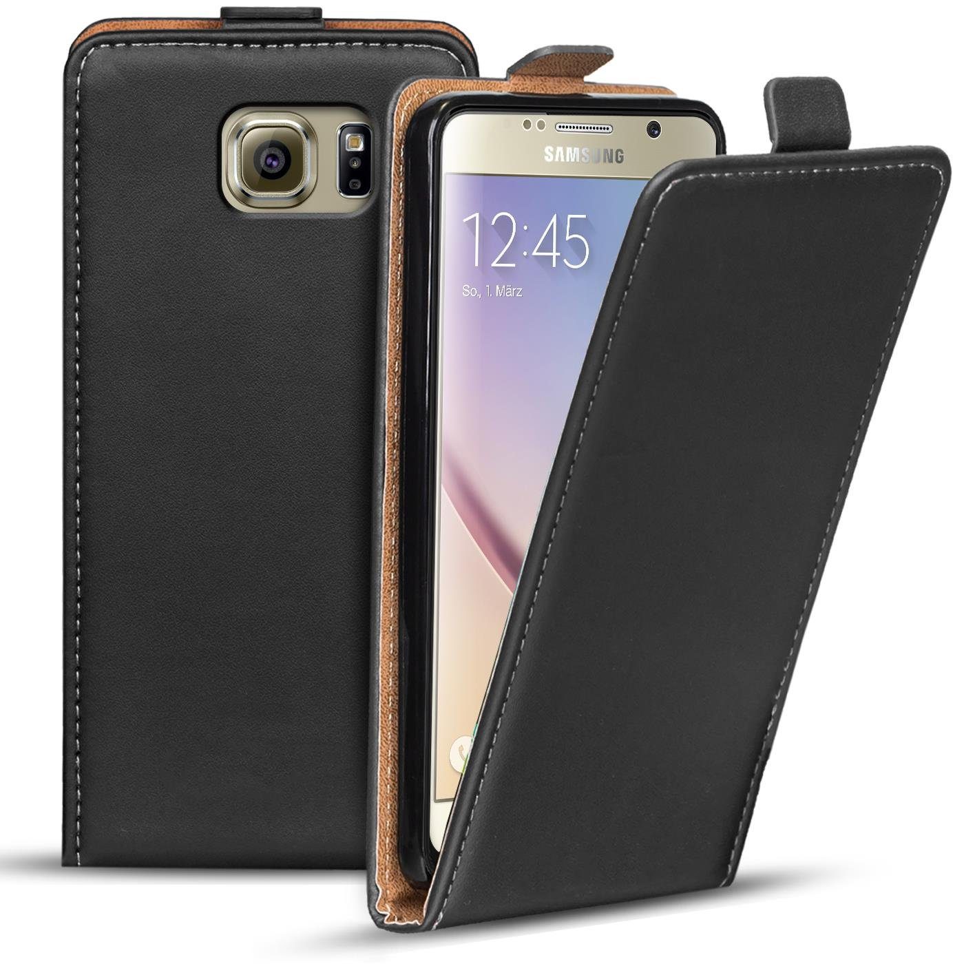 CoolGadget Handyhülle Flip Case Handyhülle für Samsung Galaxy S6 5,1 Zoll, Hülle Klapphülle Schutzhülle für Samsung S6 Flipstyle Cover