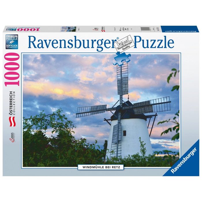 Ravensburger Puzzle Österreich Collection Windmühle bei Retz 17175 1000 Puzzleteile
