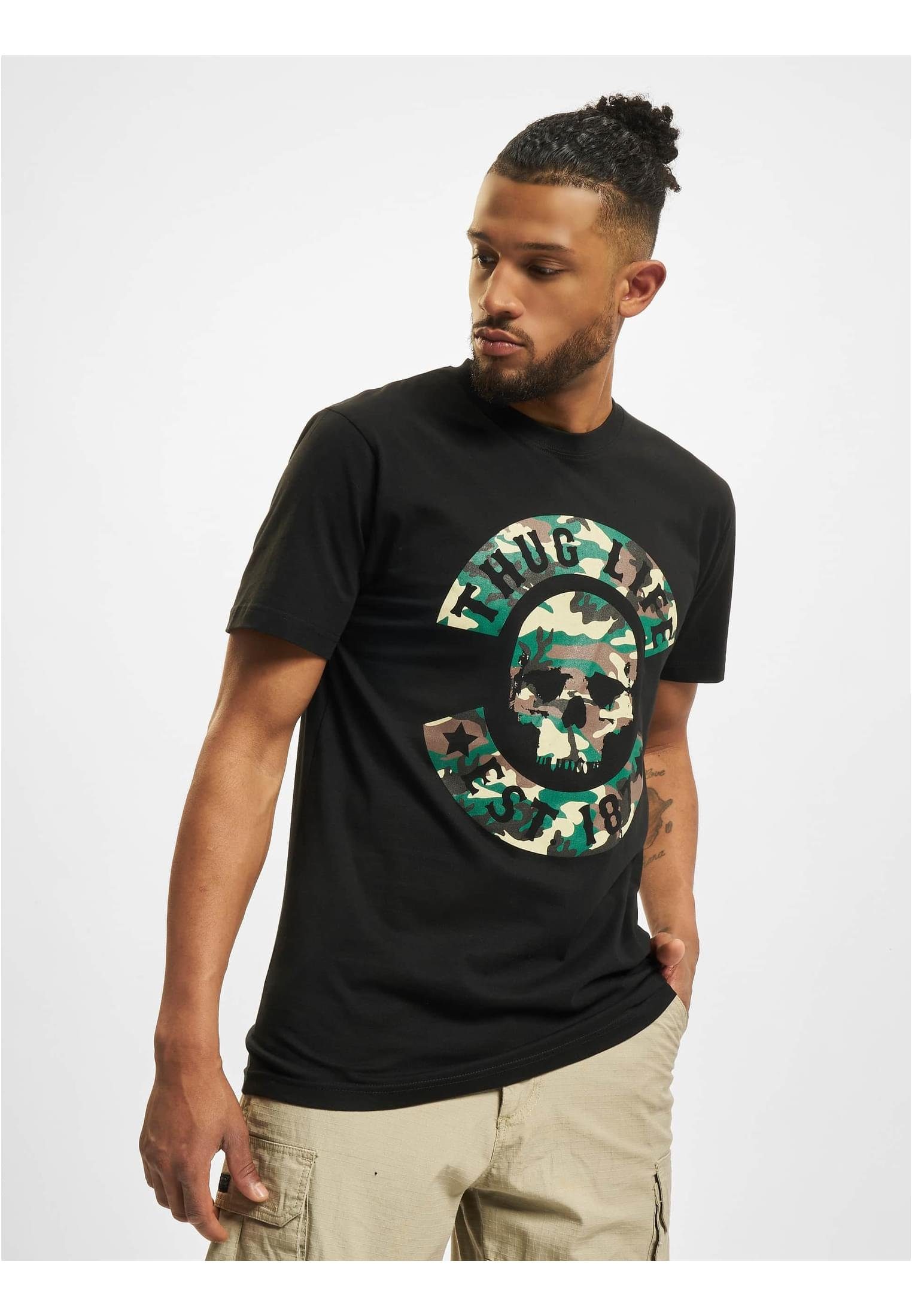 B.Skull Life Camo Life (1-tlg) Kurzarmshirt T-Shirt Thug Thug Herren