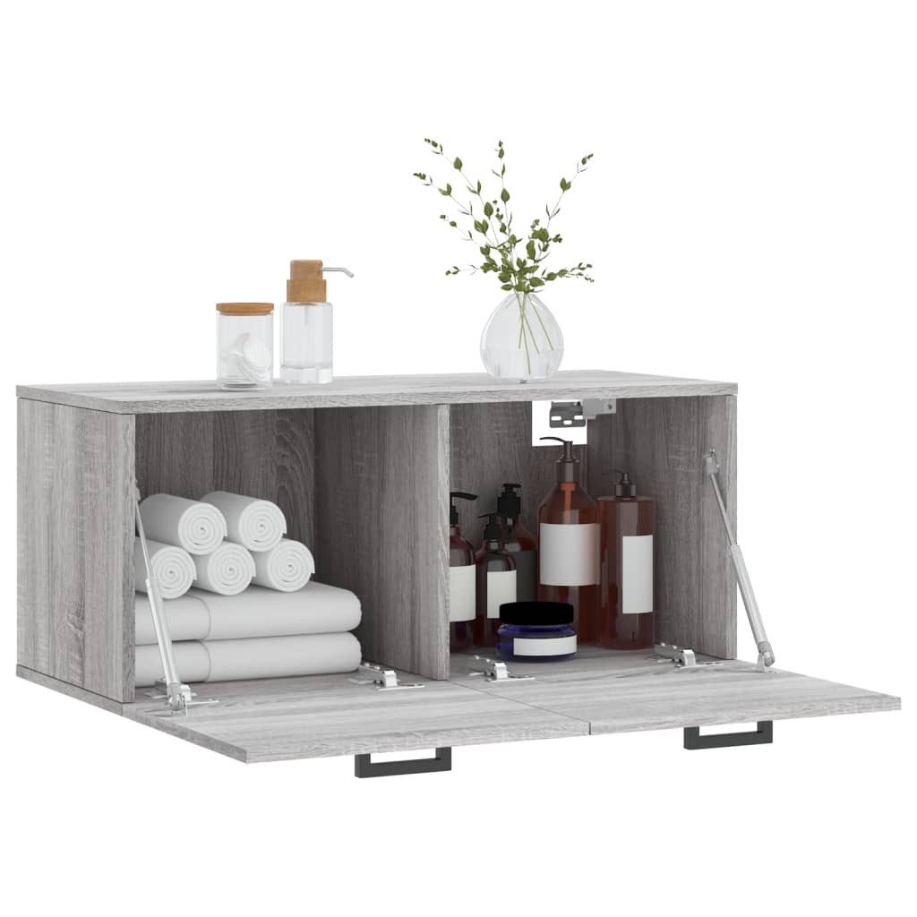 vidaXL Hängeschrank Wandschrank Grau Sonoma 80x36,5x35 günstig online kaufen