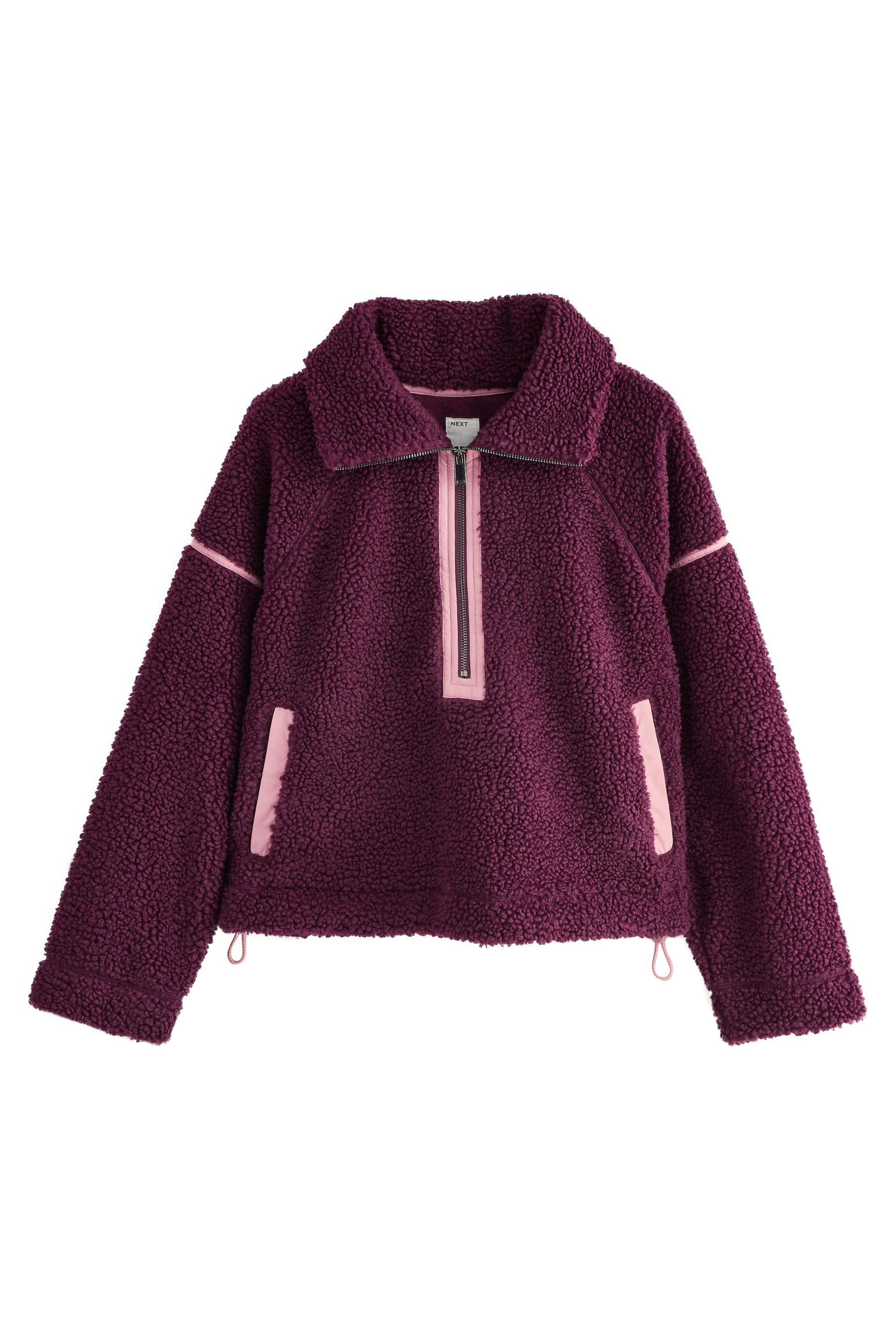 Next Fleecejacke Borg-Fleece mit halben Reißverschluss (1-St) günstig online kaufen