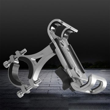 Rutaqian Universal Handy Halterung Schnellspanner Outdoor Lenker Handy Halter Handy-Halterung, (Mit 360° Drehbarer, Fahrrad Handyhalterung Aluminiumlegierung Motorrad Scooter Fahrrad)