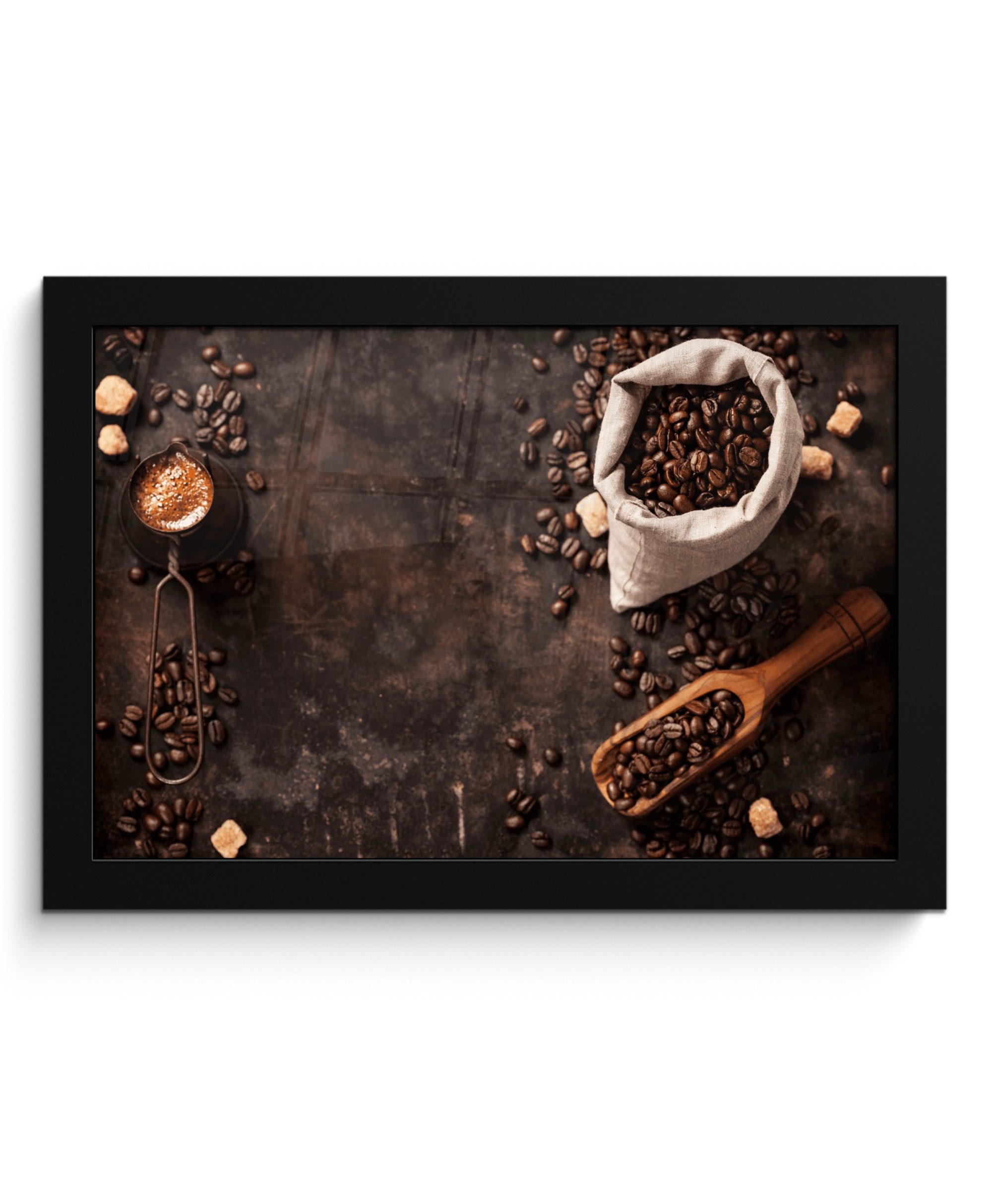Poster Kaffeebohnen - Kaffee - Beutel