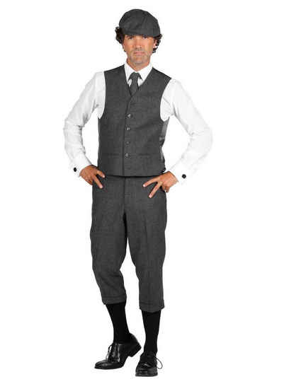 thetru Kostüm 20er Jahre Knickerbocker grau, Wadenlange Anzughose im Peaky Blinders-Stil