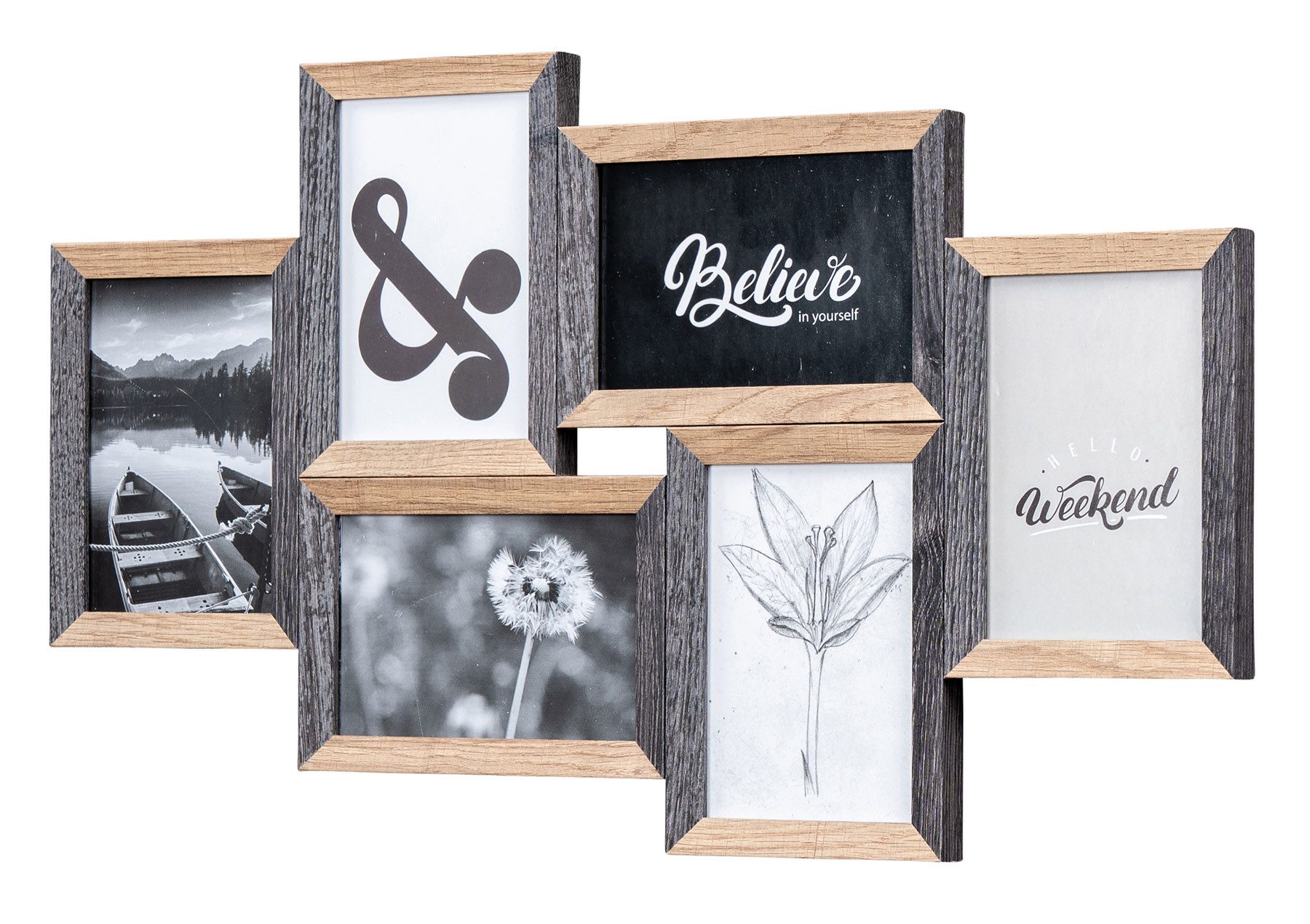 Levandeo® Bilderrahmen Collage, Bilderrahmen 6 Fotos günstig online kaufen