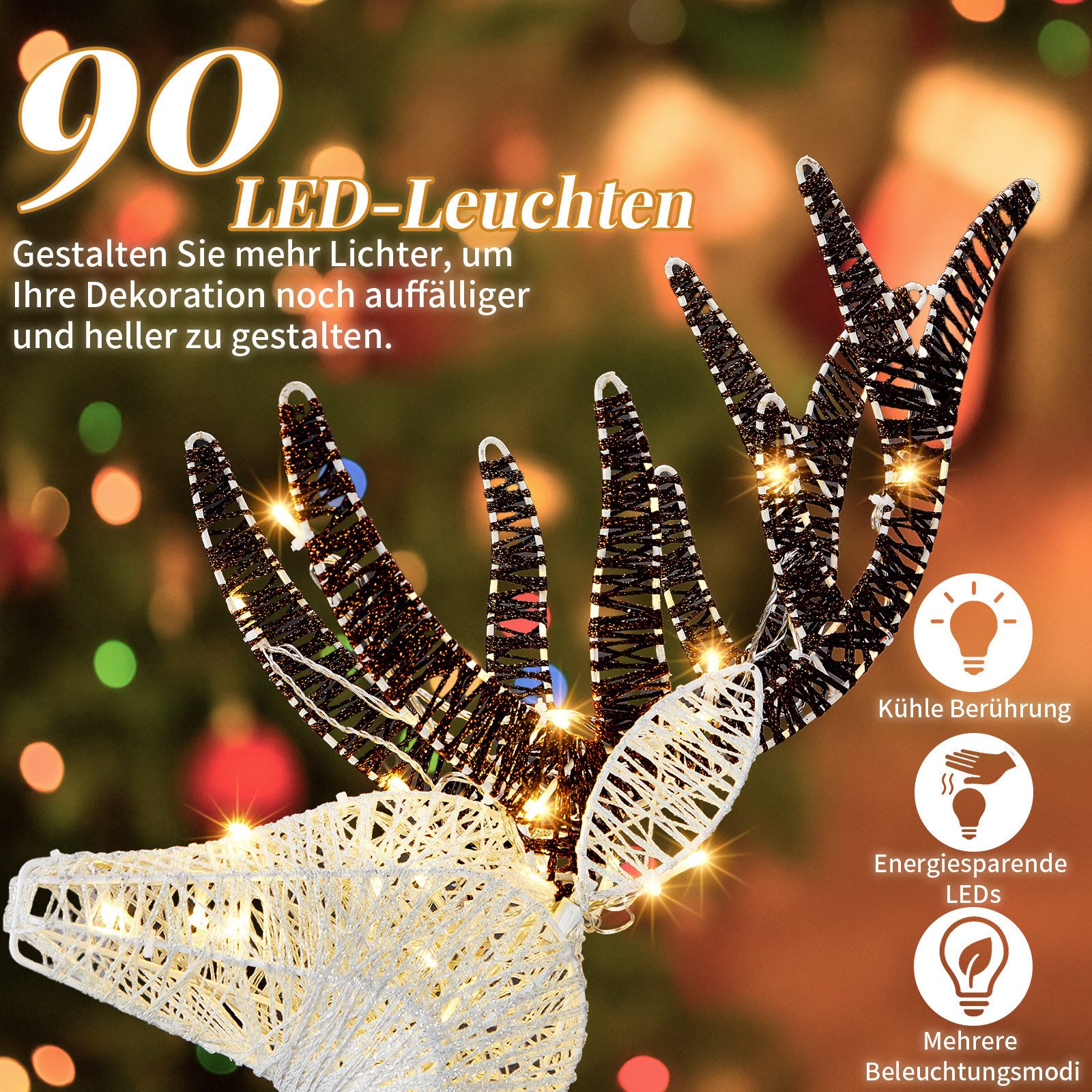 LALAHO Weihnachtsfigur Led Rentier Weihnachtsbeleuchtung, mit günstig online kaufen