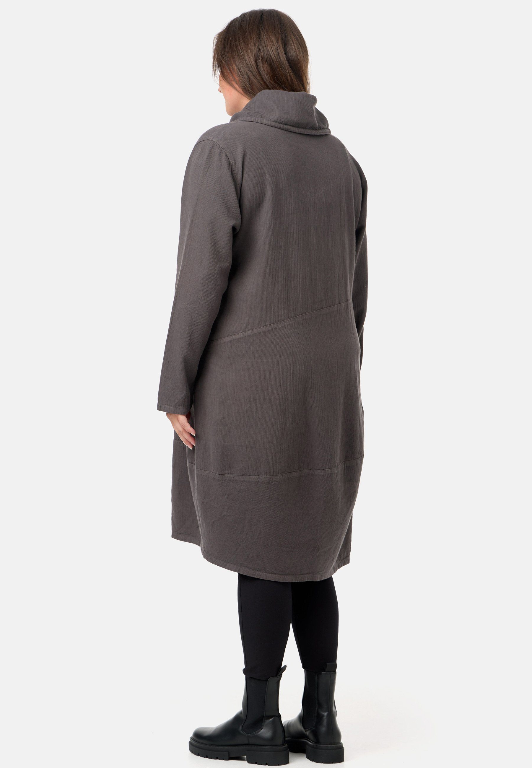 Babycord Baumwolle Kleid 'Cordelia' A-Linie Cordstoff A-Linien-Kleid 100% Kekoo Taupe aus