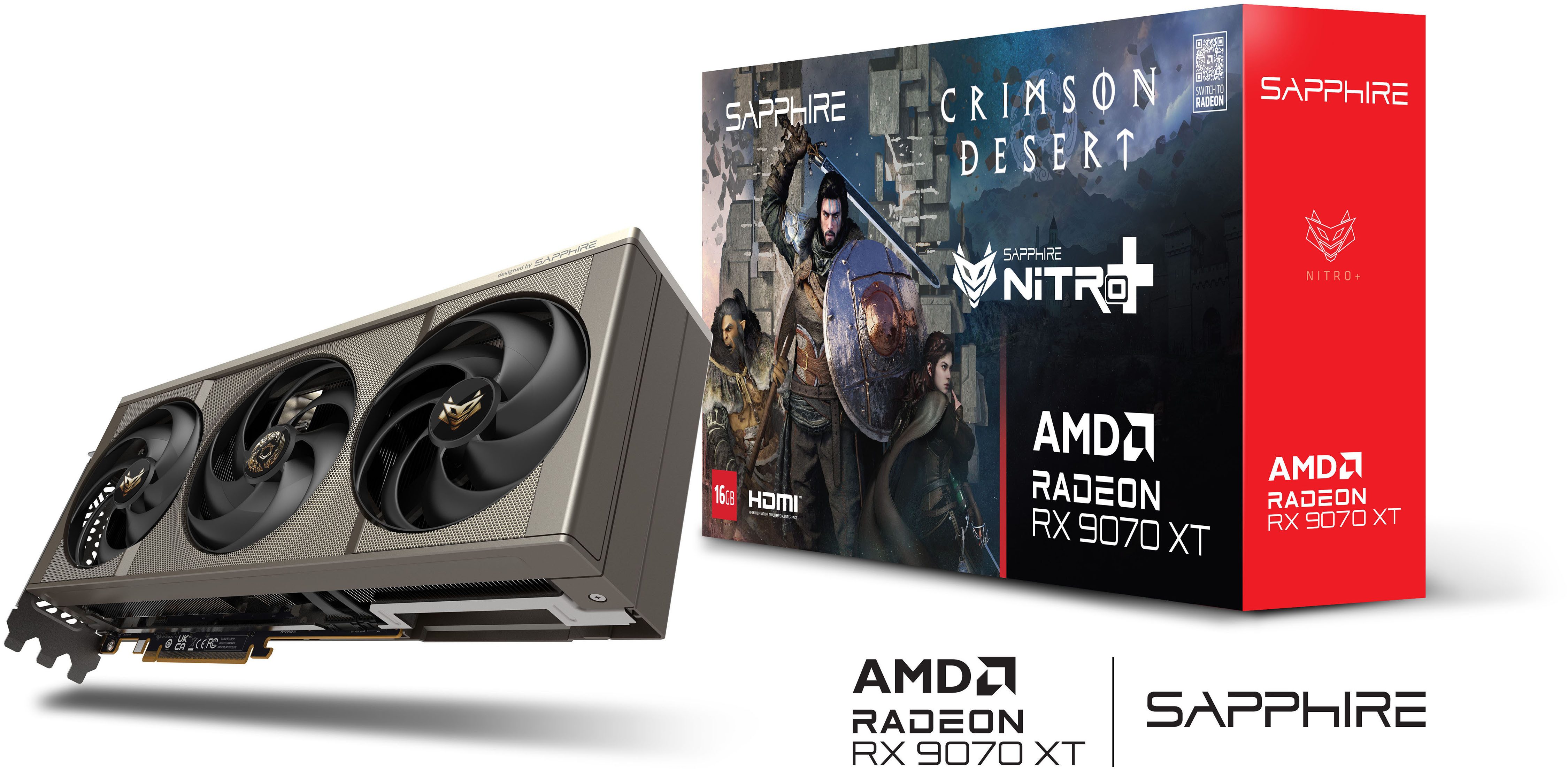 Sapphire NITRO+ AMD Radeon RX 9070 XT OC Crimson Desert Edition 16GB Grafikkarte (16 GB, GDDR6)
