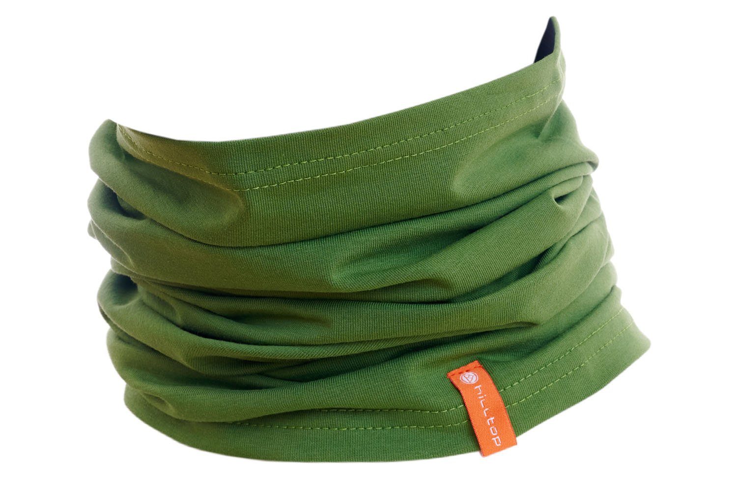 Hilltop Multifunktionstuch Halstuch aus Baumwolle, Schlauchtuch, Bandana, Geschenk Grün